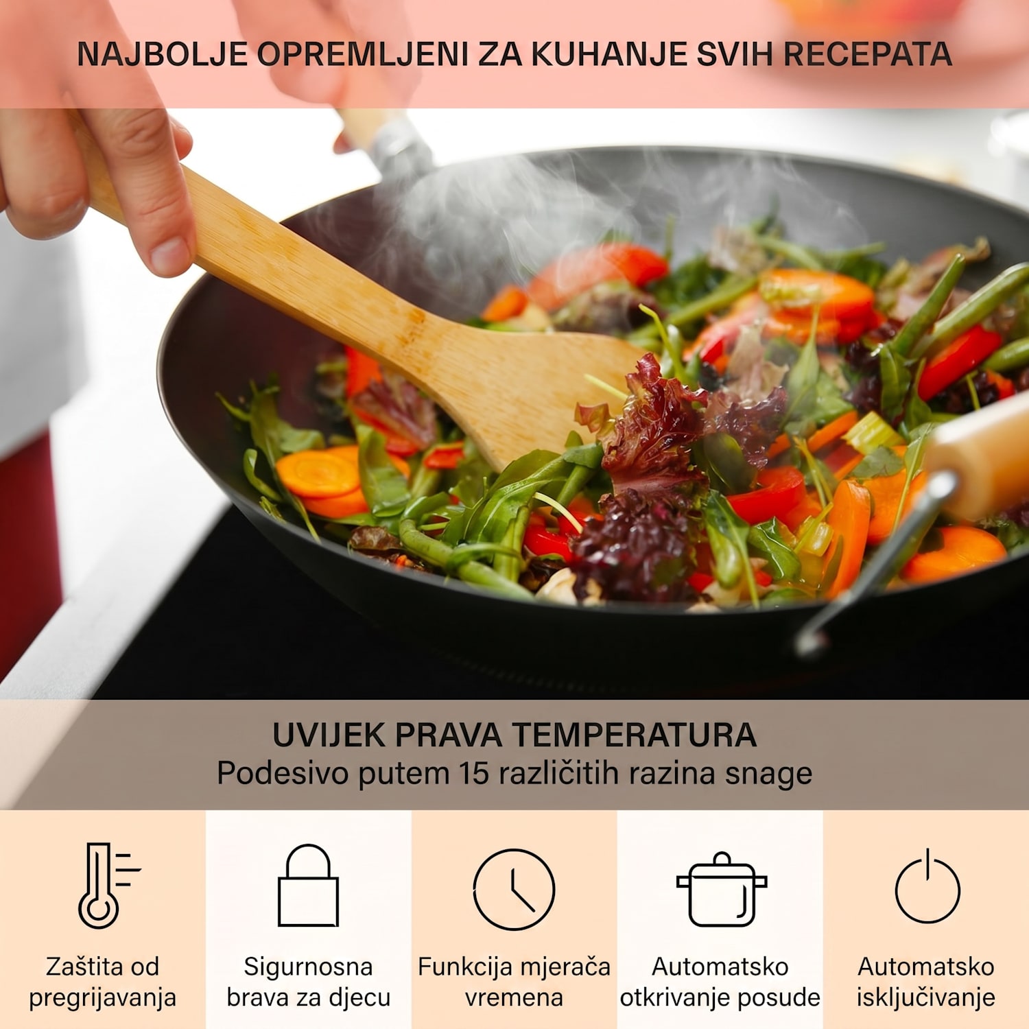 Magnichef 4 Flex, ugradbena indukcijska ploča, 4 zone, 7000W, staklokeramika 