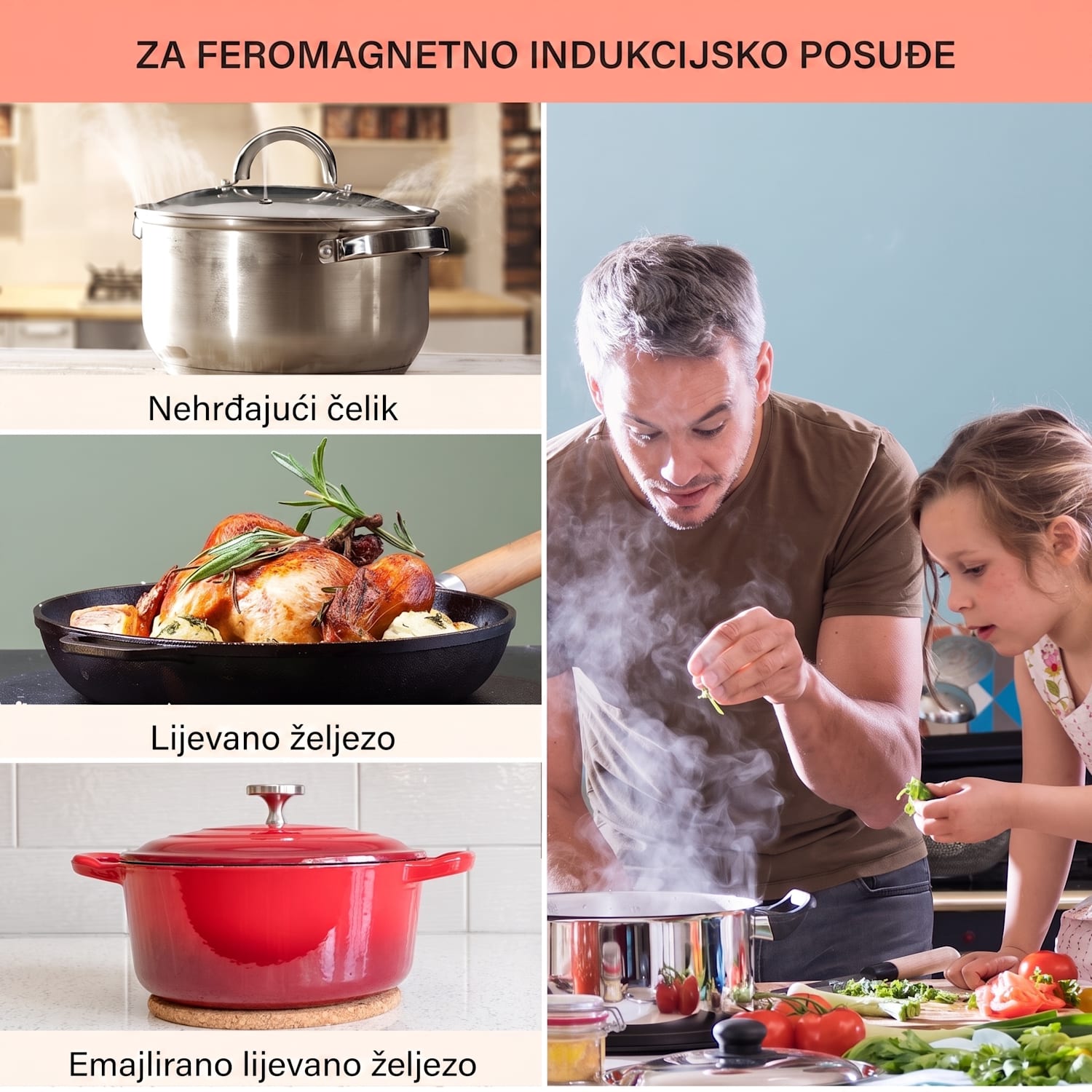 Magnichef 4 Flex, ugradbena indukcijska ploča, 4 zone, 7000W, staklokeramika 