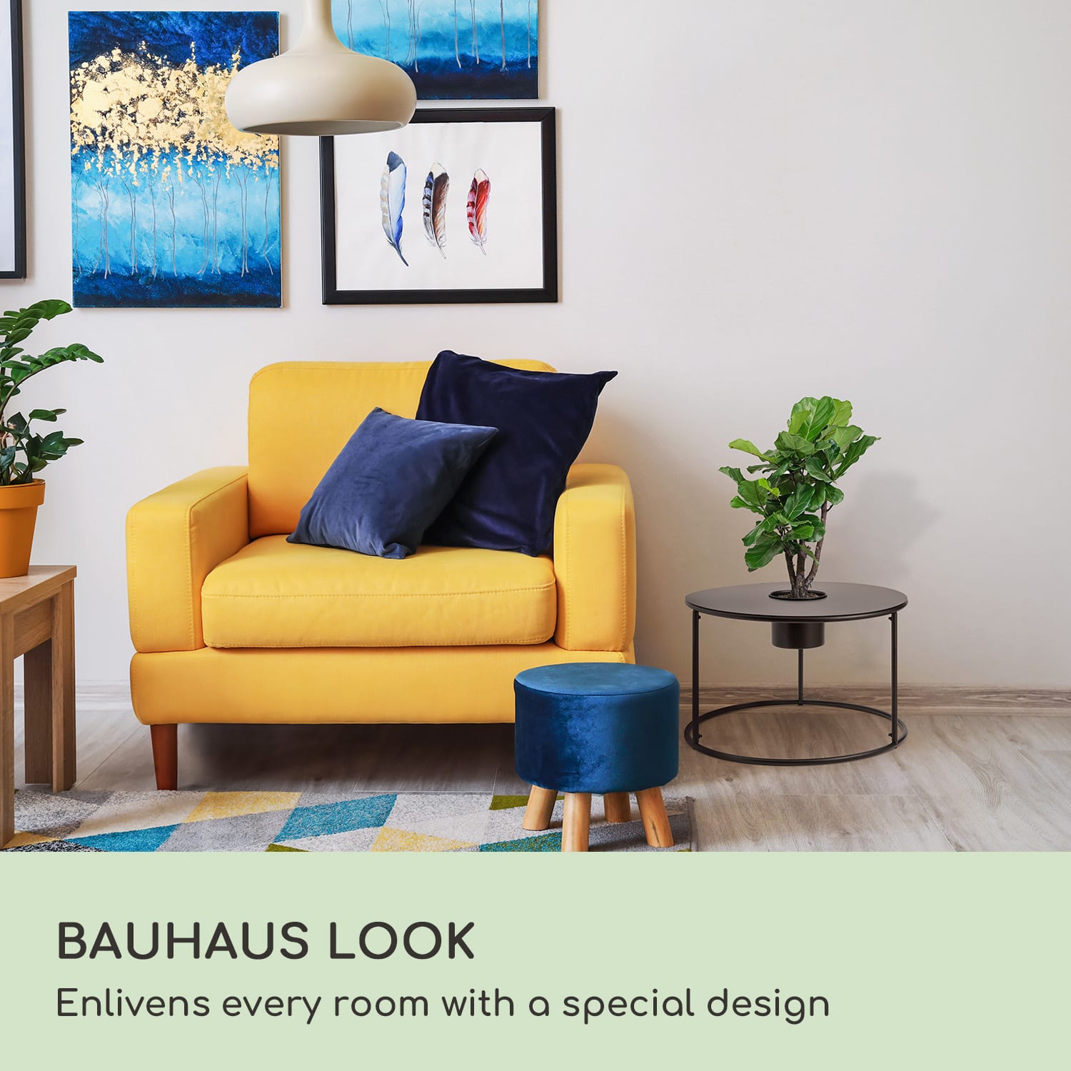 Irvine, konferenční stolek s květináčem, 60 x 38,5 cm (Ø x V), práškově lakovaná ocel Černá