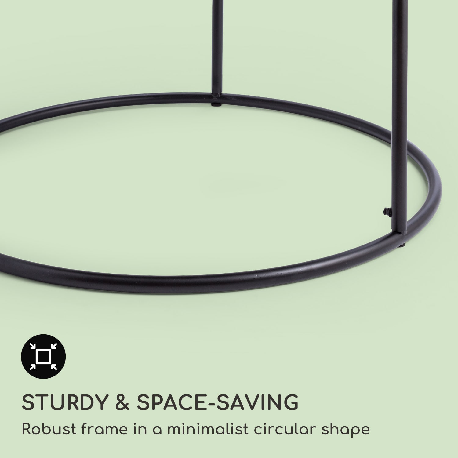 Irvine, konferenční stolek s květináčem, 60 x 38,5 cm (Ø x V), práškově lakovaná ocel Černá