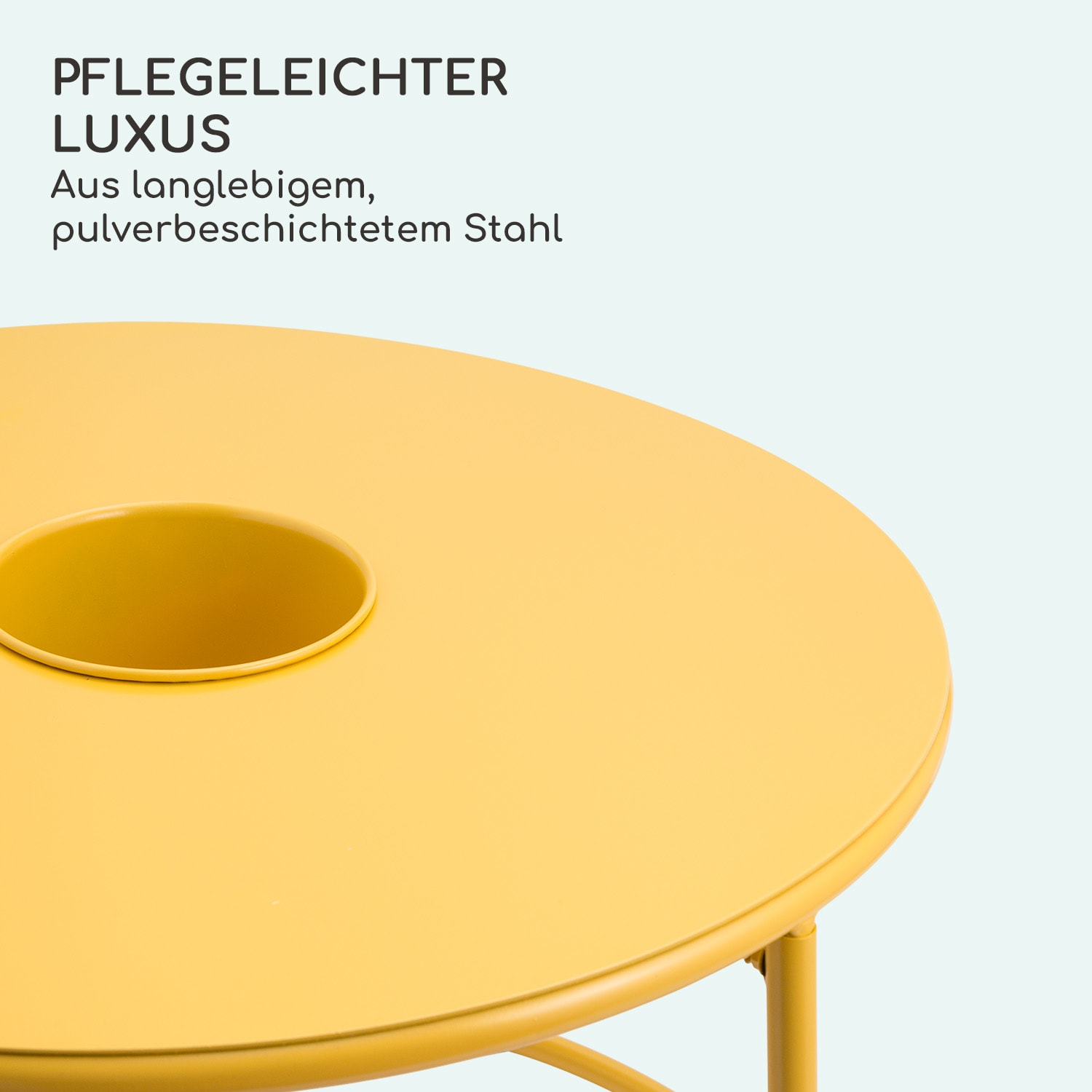Irvine Kaffeetisch mit Blumentopf 60 x 38,5 cm (ØxH) pulverbeschichteter Stahl