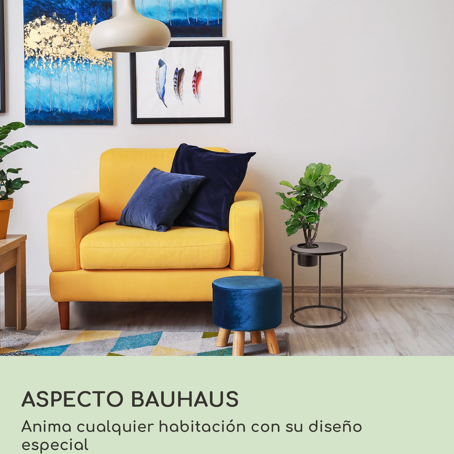 Irvine Mesa auxiliar con maceta 41 x 50 cm (Ø x alto) Acero recubierto en polvo 