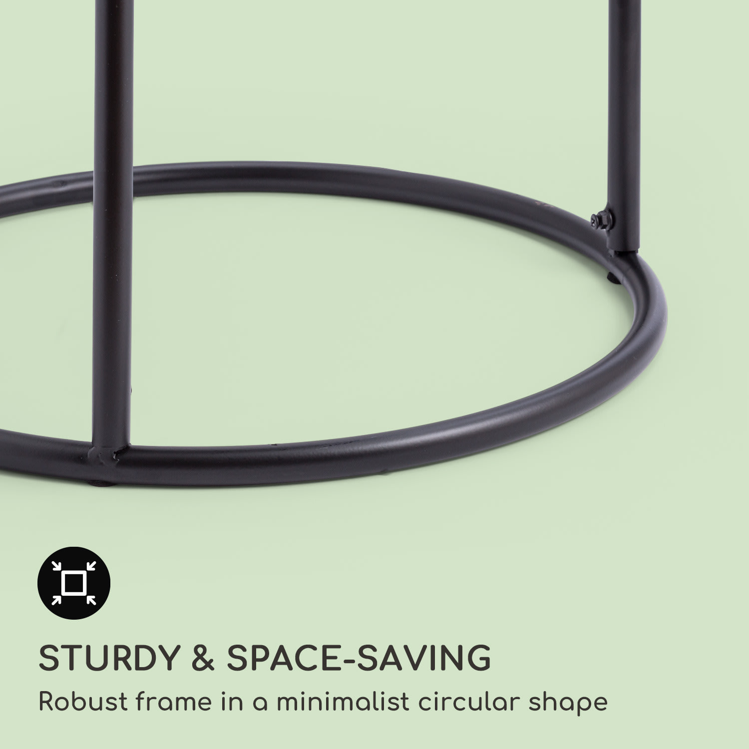 Masă laterală Irvine cu ghiveci, 41 x 50 cm (Ø x Î), oțel acoperit cu pulbere Negru