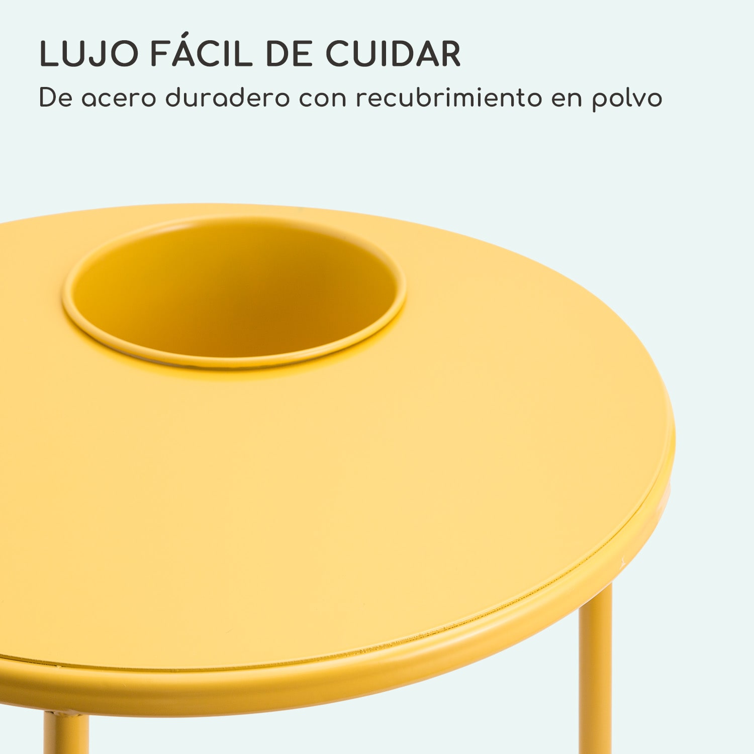 Irvine Mesa auxiliar con maceta 41 x 50 cm (Ø x alto) Acero recubierto en polvo