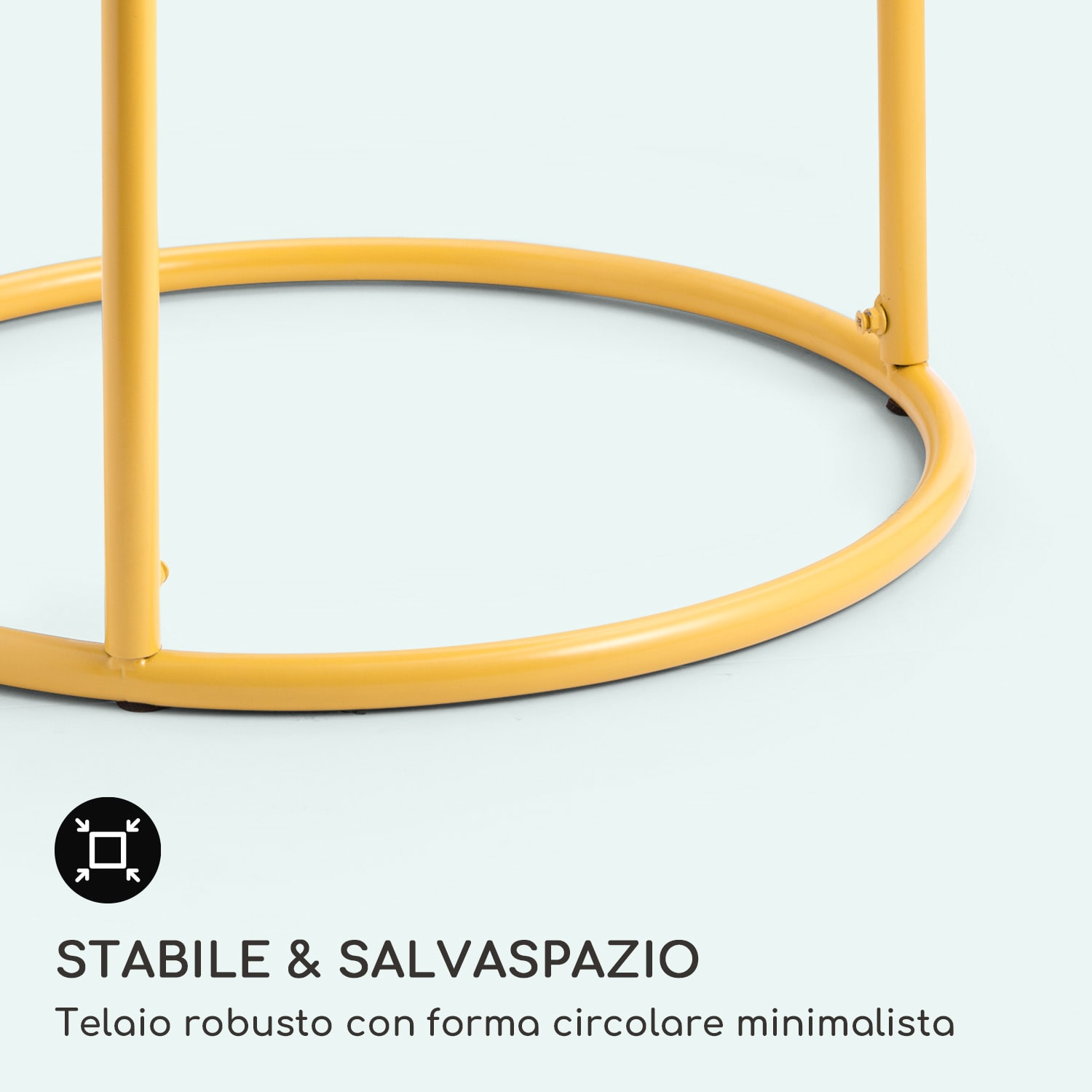 Irvine - Tavolino con vaso da fiori, 41 x 50 cm (ØxA), acciaio verniciato a polvere 