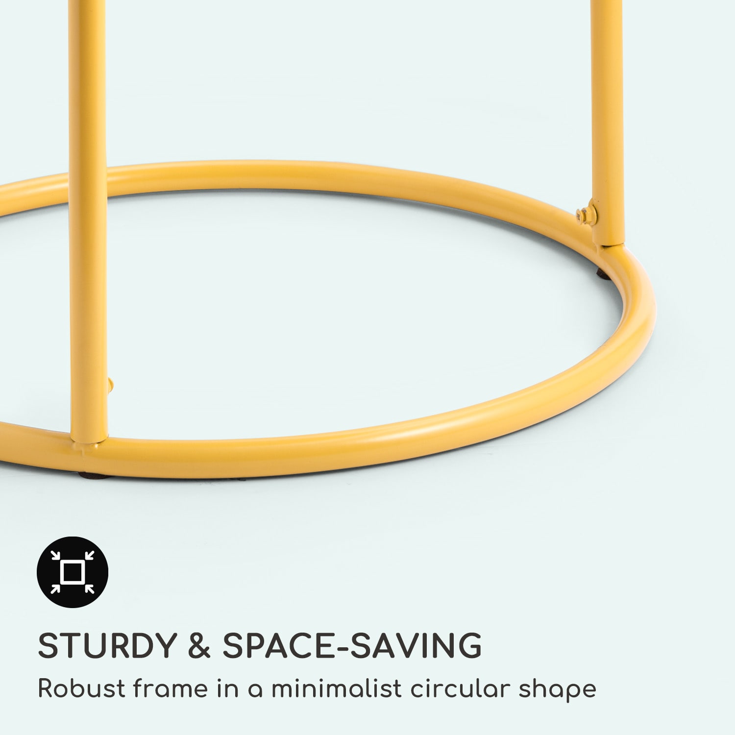 Príručný stolík Irvine s kvetináčom, 41 x 50 cm (ØxV), oceľ s práškovým nástrekom Žltá