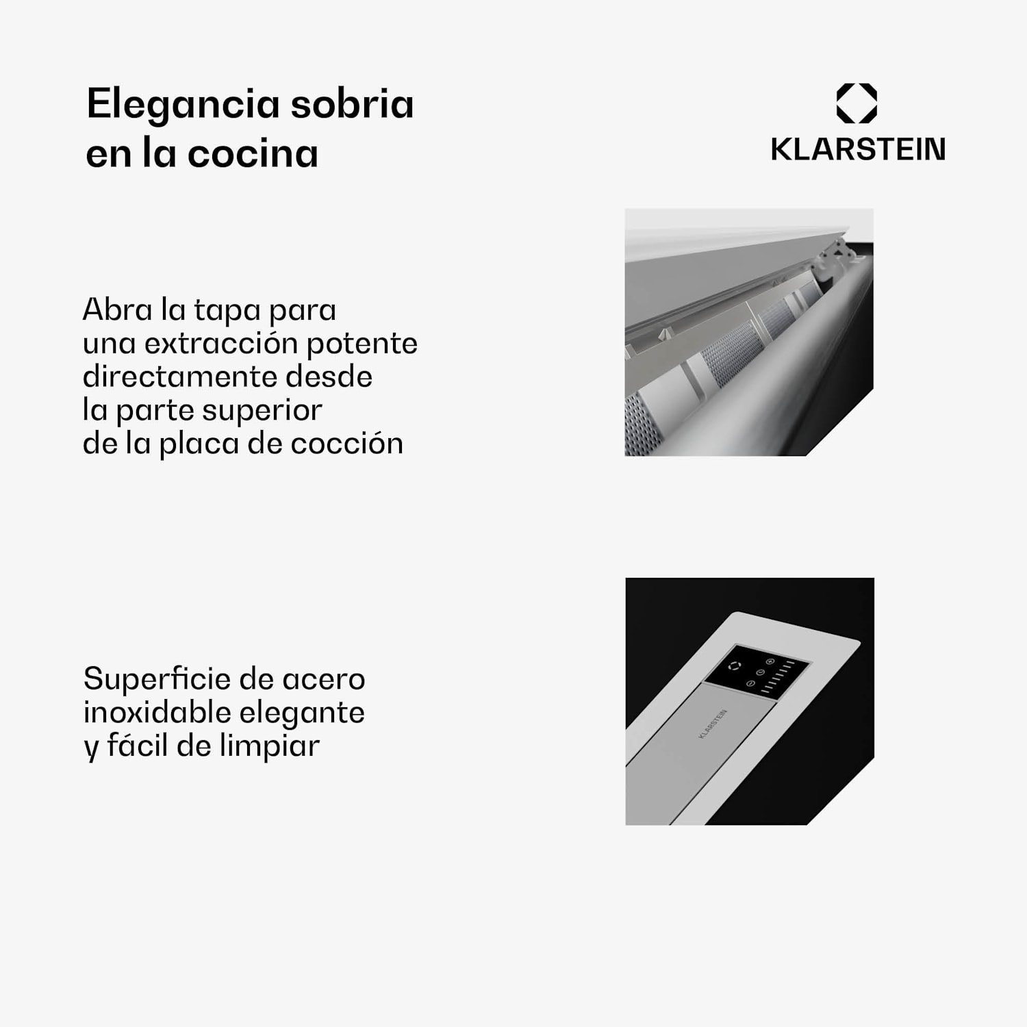 Campana extractora 90 cm retráctil de acero inoxidable Brisa 708 m³/h A+ 90 cm | Acero Inoxidable