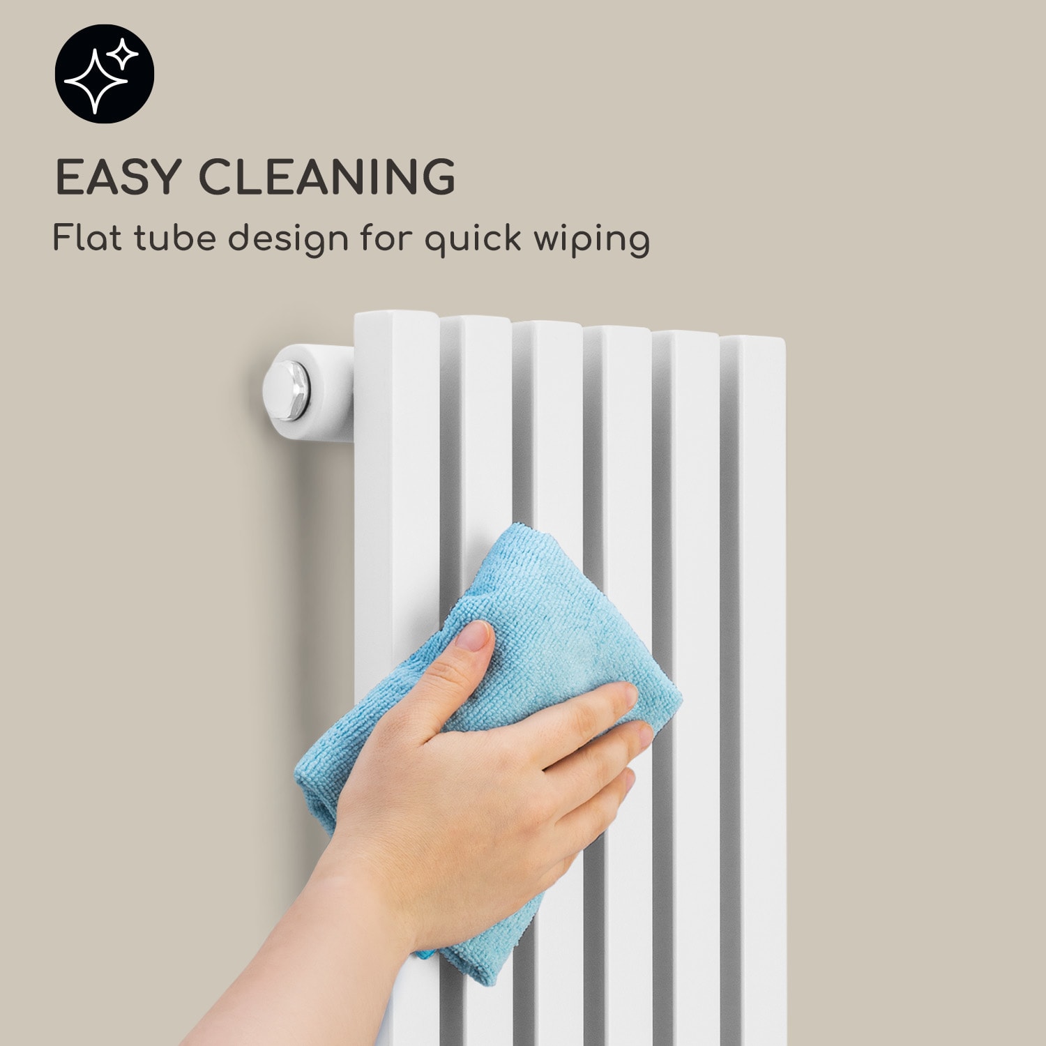 Delgado, 120 x 25, radiátor, kúpeľňový radiátor, rúrkový radiátor, 508W, teplá voda, 1/2 120 x 25 cm | Biela