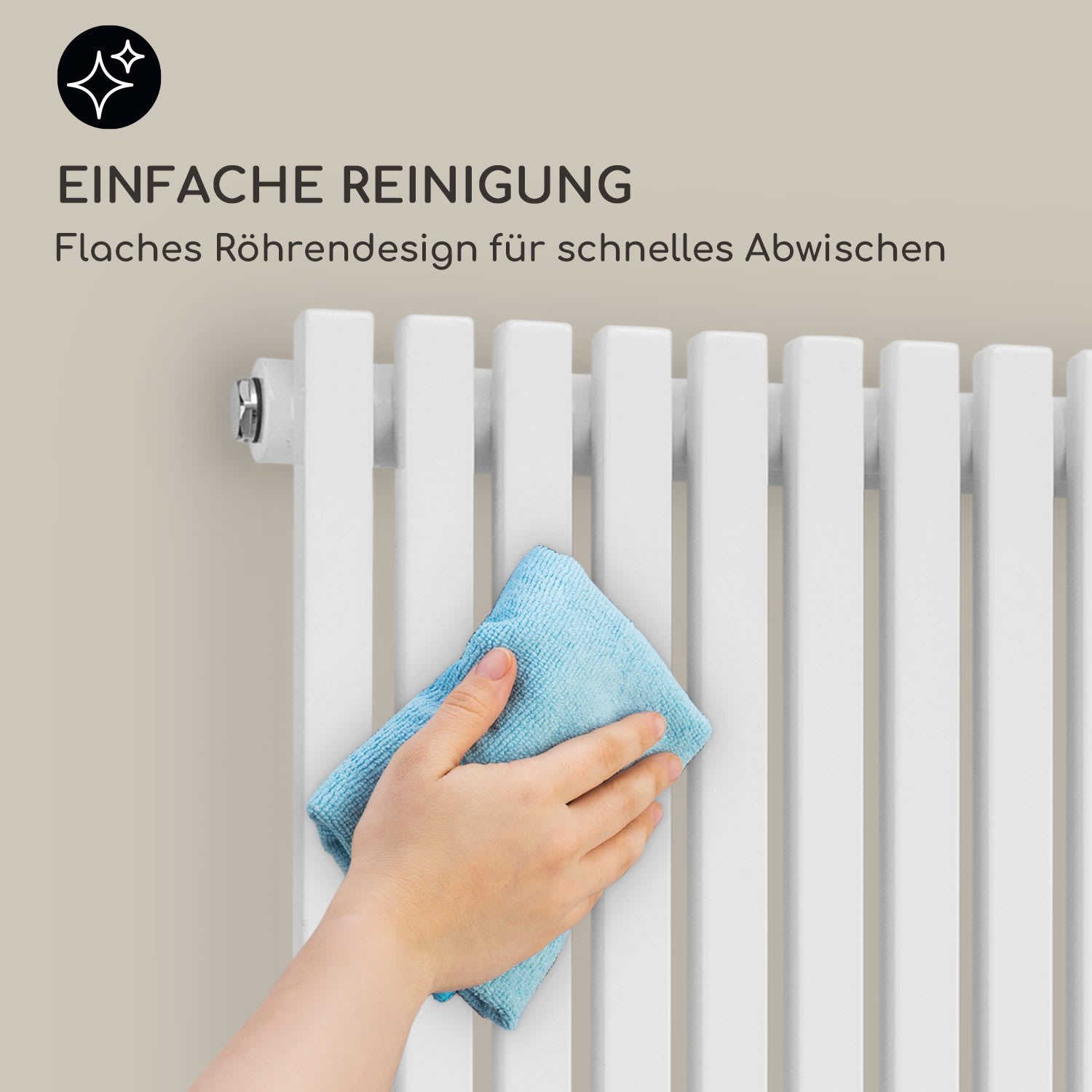 Delgado 180 x 60 Heizkörper Badheizkörper Röhrenheizkörper 1065W Warmwasser 1/2 180 x 60 cm | Weiß
