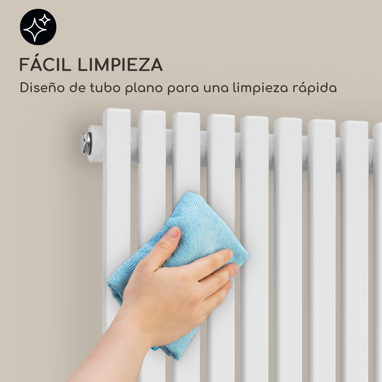 Radiador Delgado 180 x 60 Radiador de baño Radiador tubular 1065W Agua caliente 1/2 180 x 60 cm | Blanco