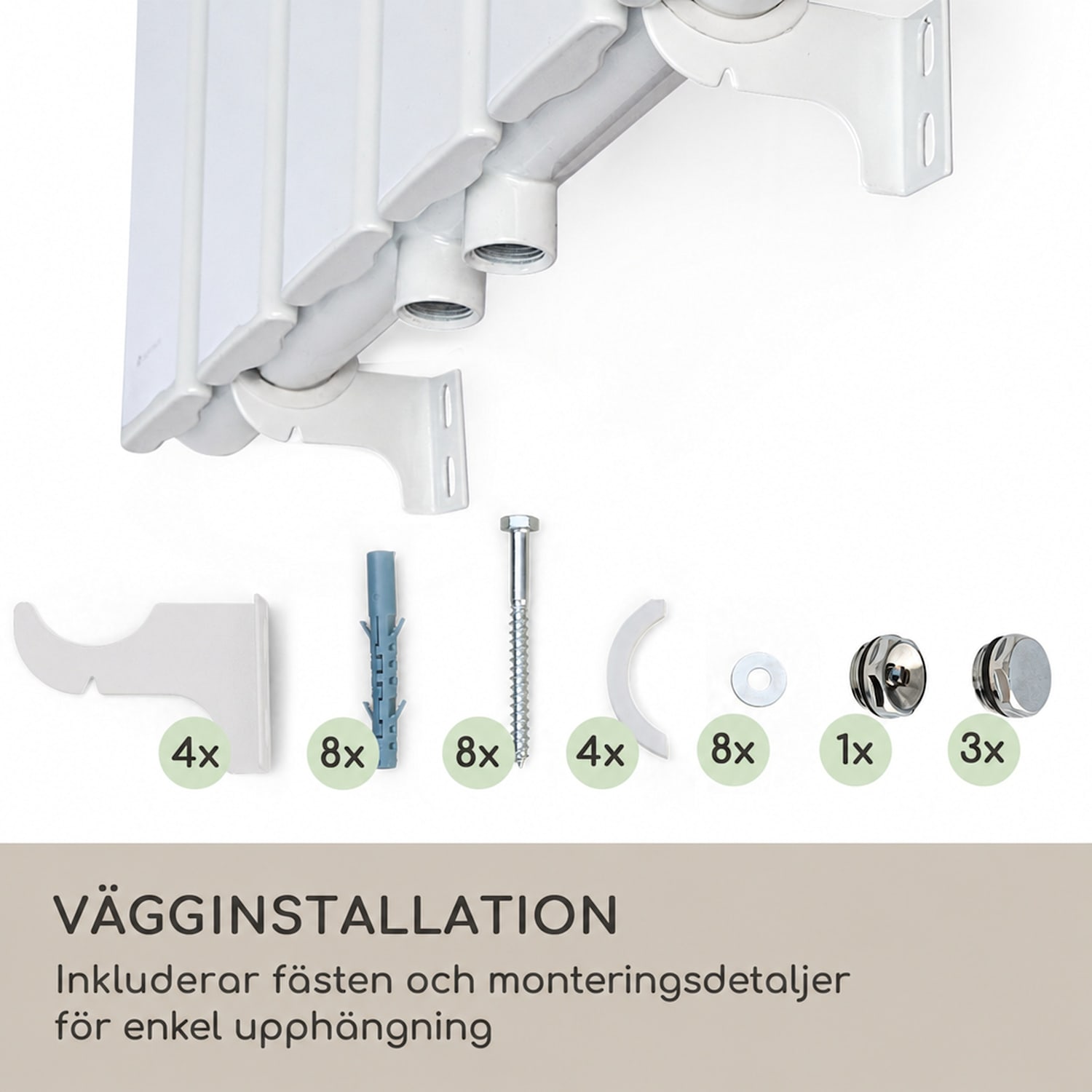 Ontario 120x45 radiator 1/2" side connection wall installation 485 W 45 x 120 cm | enda rad | Vit