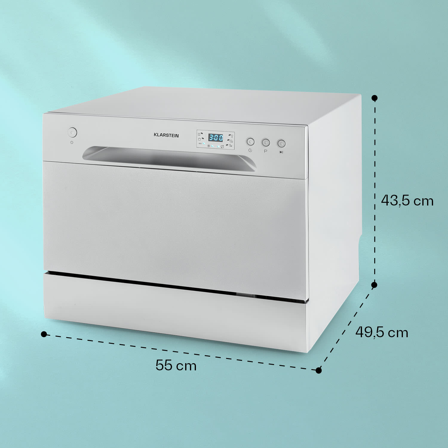 Havasia UV 6, mașină de spălat vase, cu lumină UV, cu fața din sticlă, cu suport liber, 1380W Argintiu metalizat