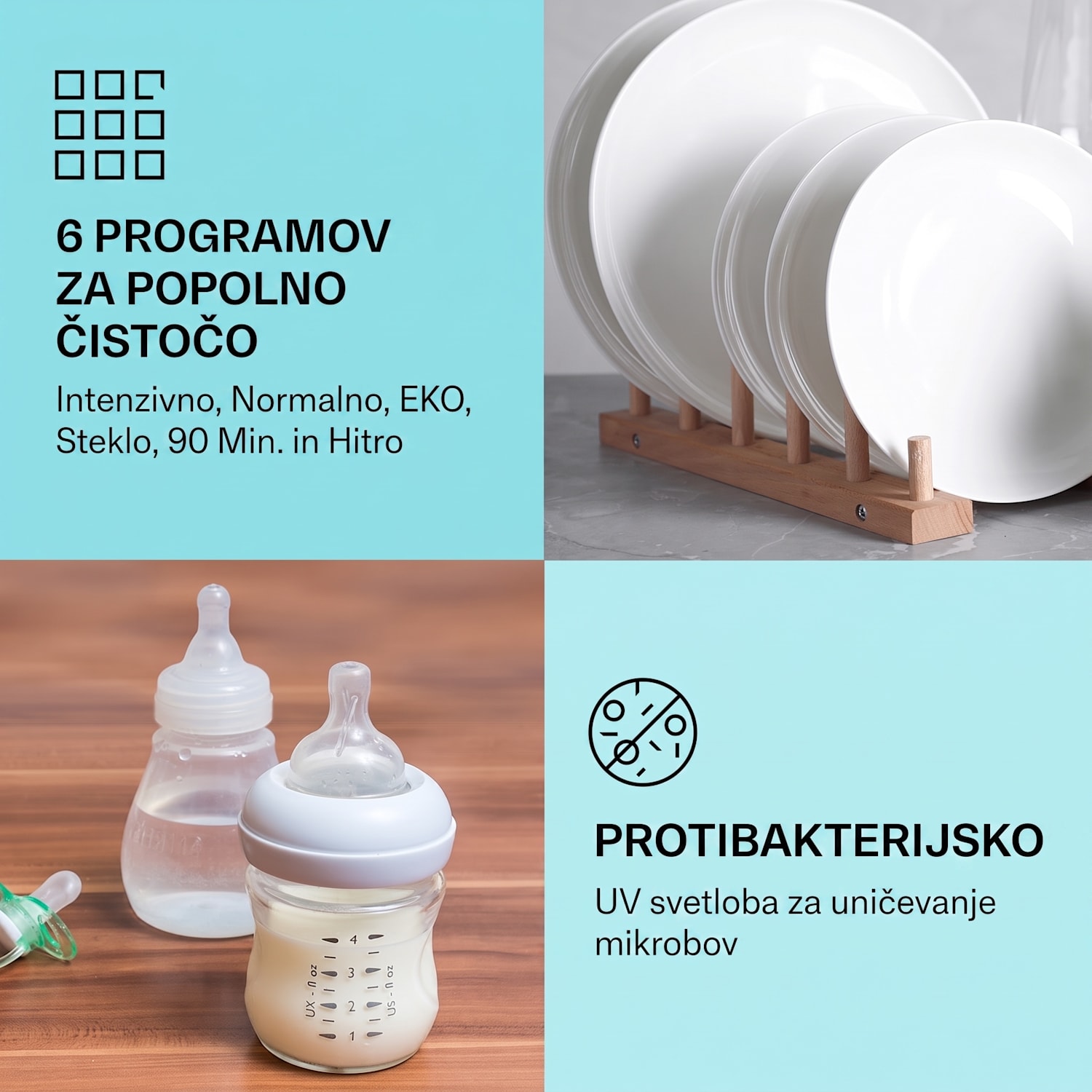 Havasia Flow UV 6 Secret, vgrajen pomivalni stroj, UV svetloba, 6 programov 