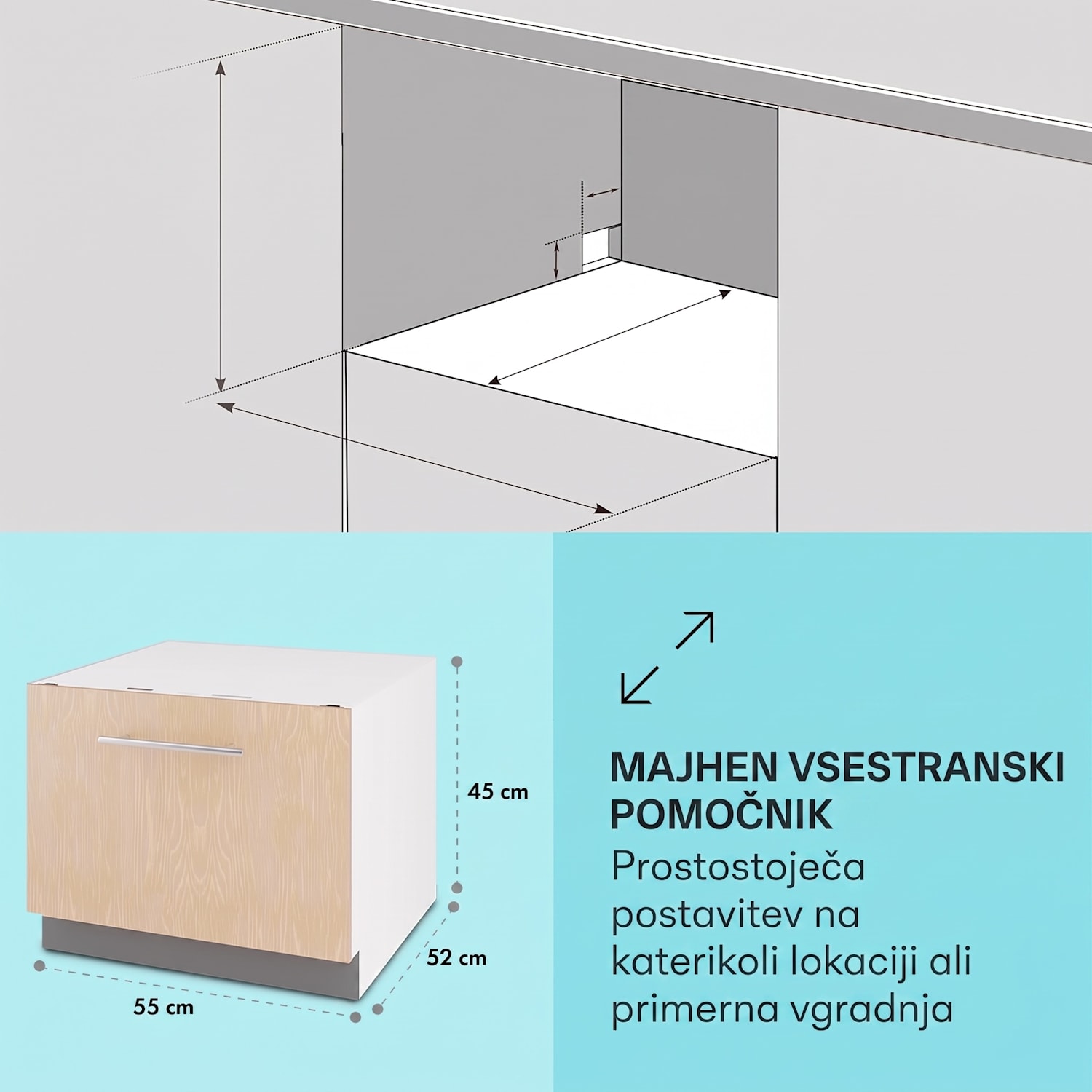 Havasia Flow UV 6 Secret, vgrajen pomivalni stroj, UV svetloba, 6 programov 