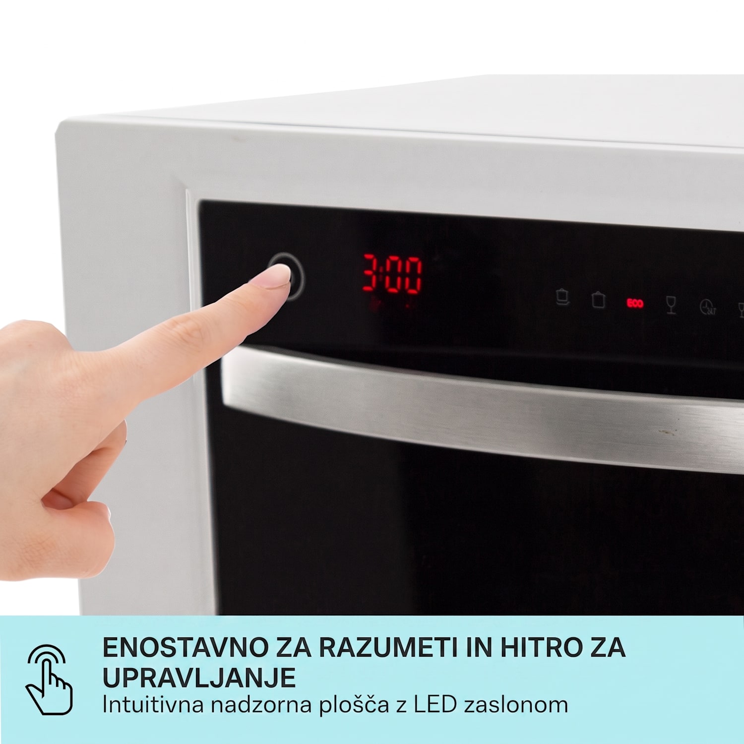 Havasia UV 6 Luminance, pomivalni stroj, UV-svetloba, steklena sprednja stran, 1380W Bela
