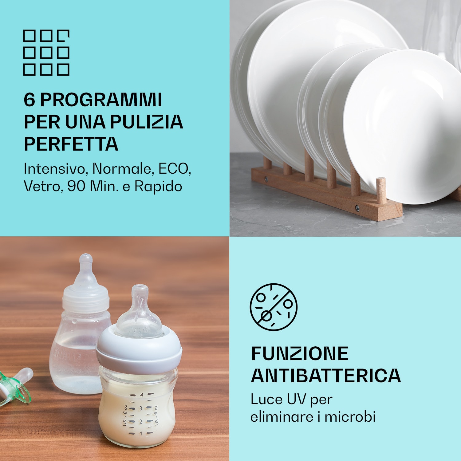 Havasia UV 8 - Lavastoviglie, luce UV, indipendente/da incasso, 1620 W 