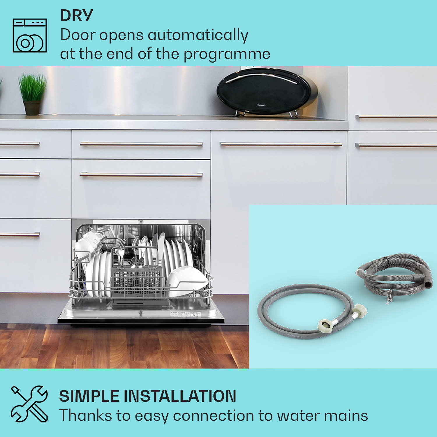 Havasia UV 8 vaatwasser UV-licht vrijstaand / inbouw 1620W 