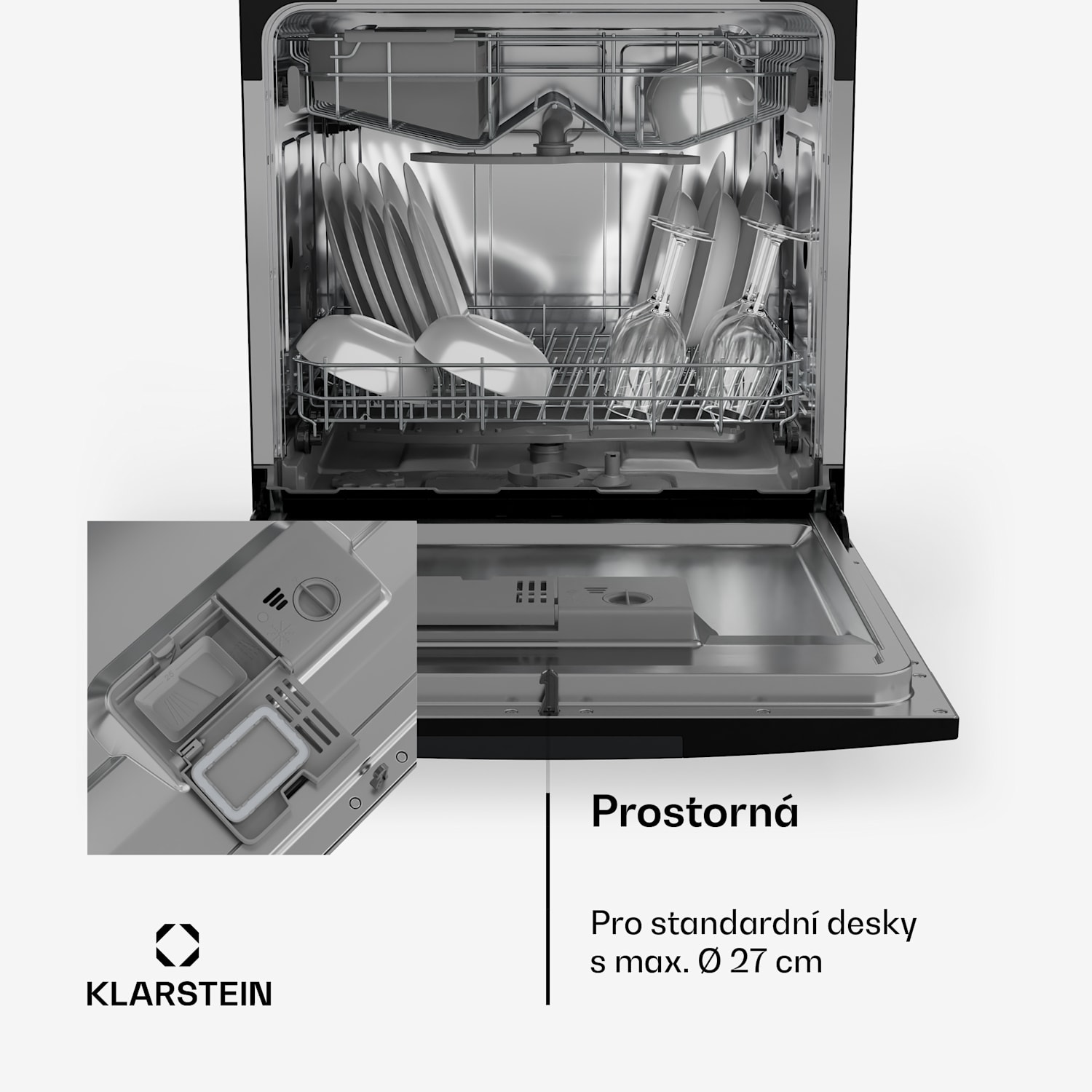 Havasia UV 8 Neo, myčka nádobí, 1380 W, UV světlo, volně stojící/zabudovatelná 