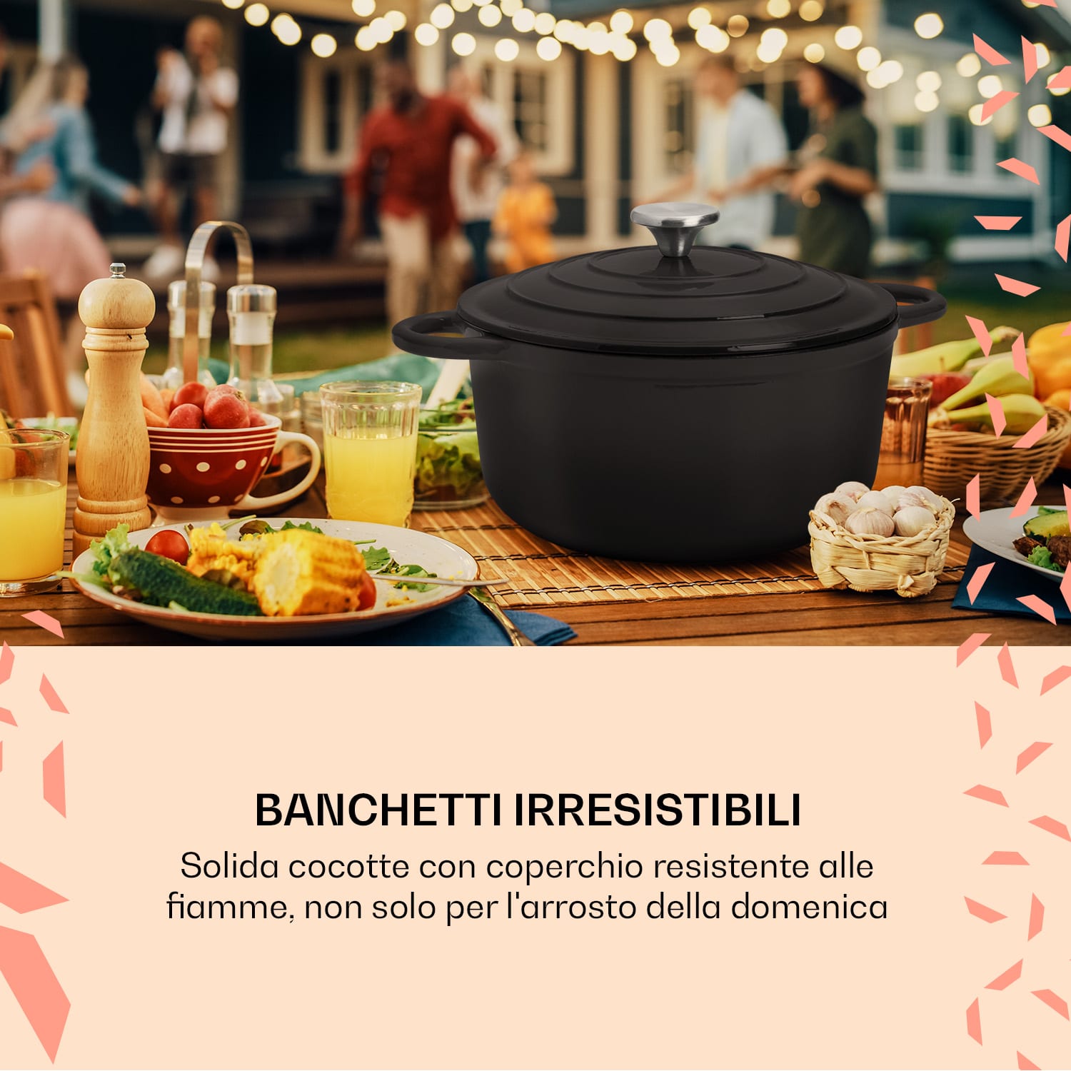 Podolica - Casseruola, 4 litri, ghisa, smaltata, ovale, due impugnature 