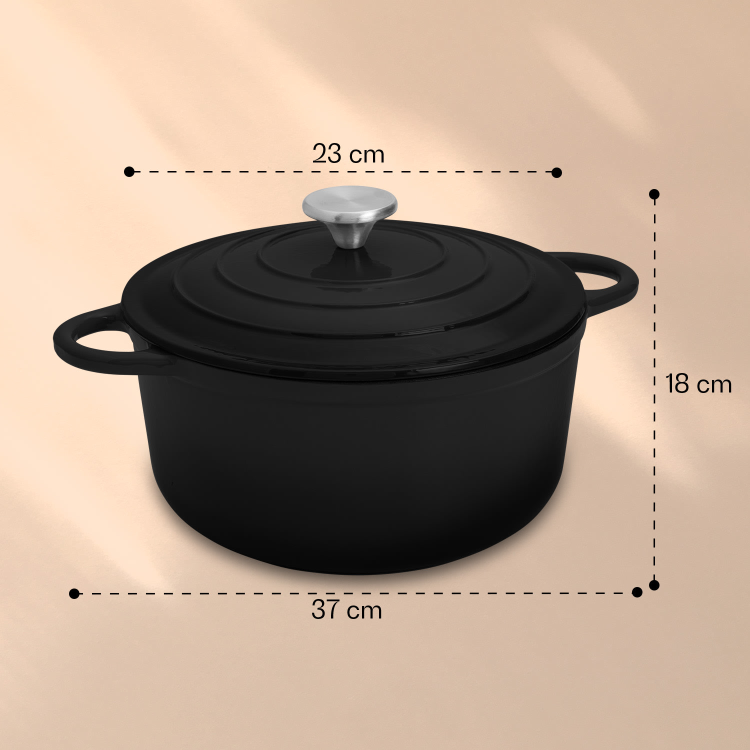 Podolica, pekač, 4 l, lonec, litoželezni, emajlirani, ovalen, dva ročaja 4 Ltr. | Črna