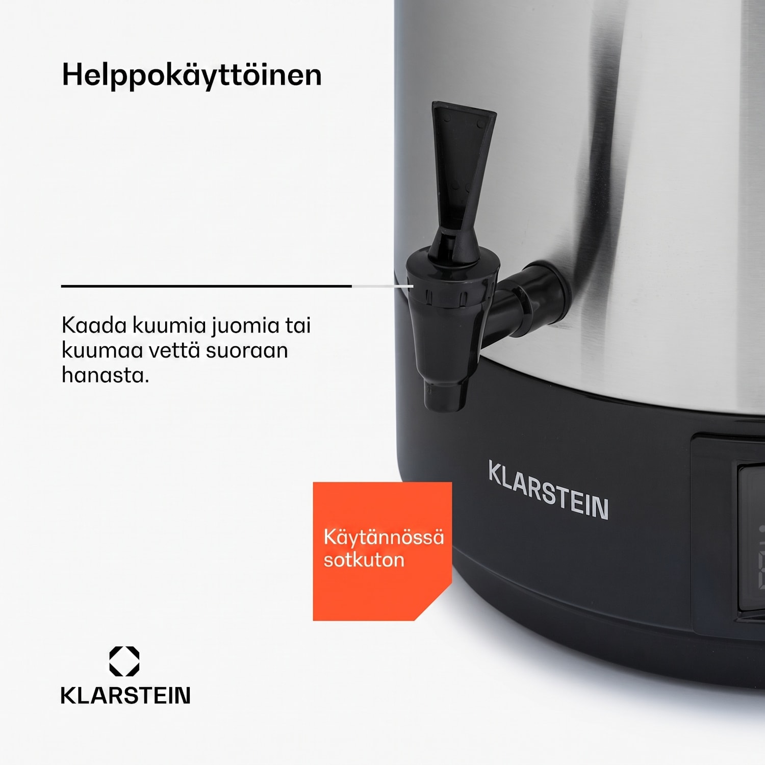 Abbey 25 säilöntälaite juomien annostelijalla 25L 100°C 180min ruostumaton teräs 25 L