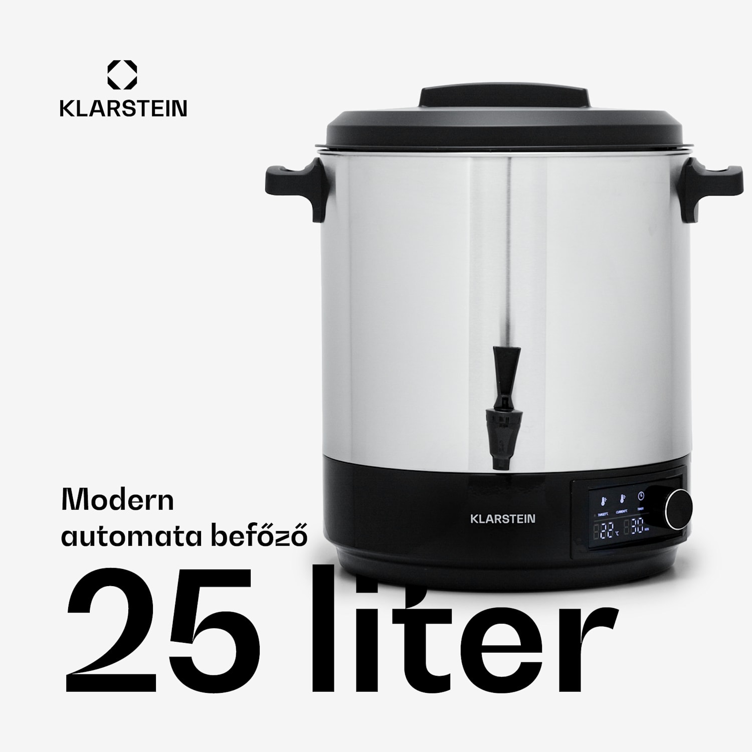 Abbey 25, befőzőautomata, italadagoló, 25 l, 100 °C, 180 perc, rozsdamentes acél 25 L