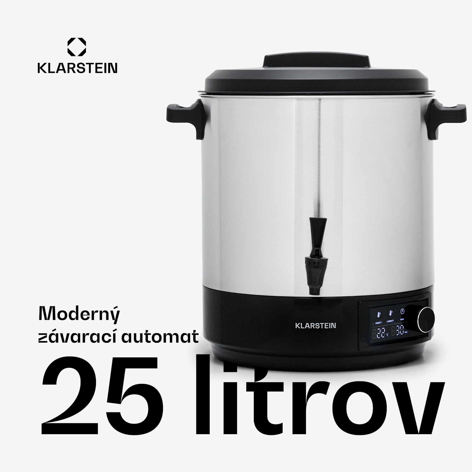 Abbey 25, zavárací hrniec, dávkovač nápojov, 25 l, 100 °C, 180 min, nehrdzavejúca oceľ 25 l