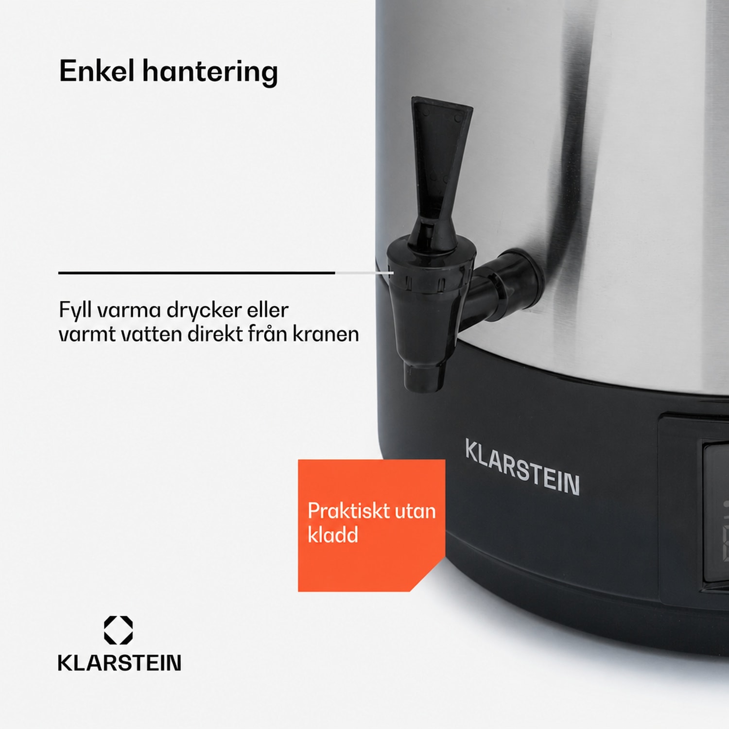 Abbey 25 konserveringsautomat dryckedispenser 25L 100°C 180min rostfritt stål 25 L