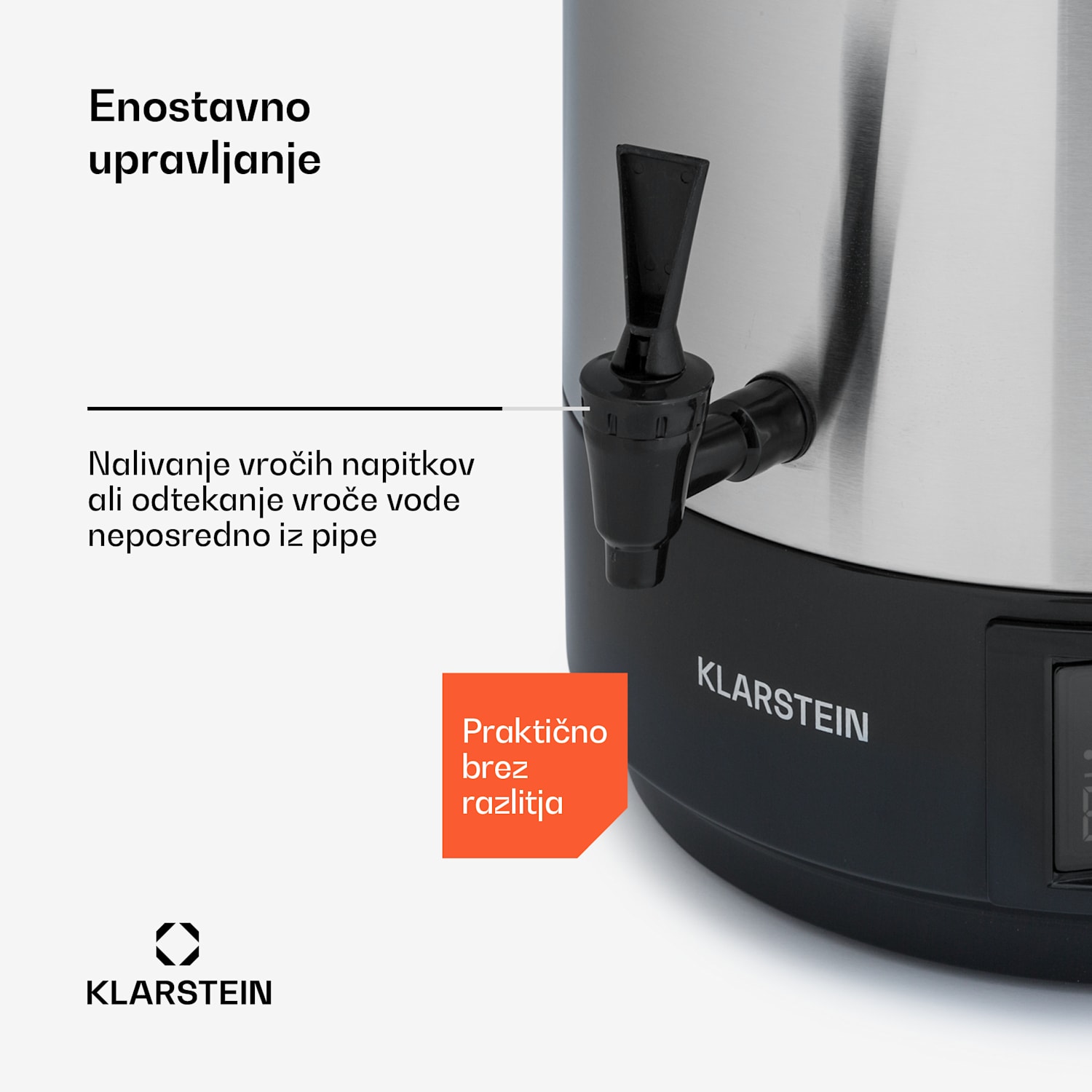 Abbey 40, avtomatski aparat za vlaganje, dozirnik za pijačo, 40 l, 100 °C, 180 min, nerjaveče jeklo 40 L