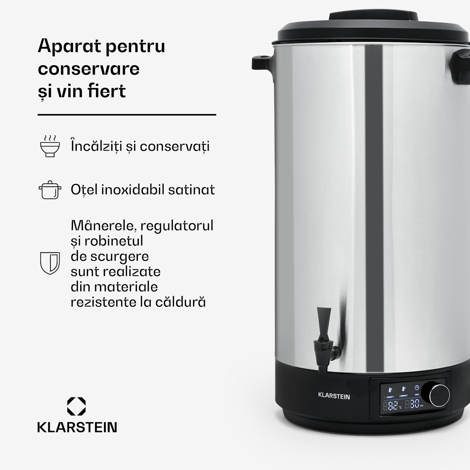 Abbey 60, aparat pentru conservare, distribuitor de băuturi, 60 l, 100 °C, 180 min, oțel inoxidabil 