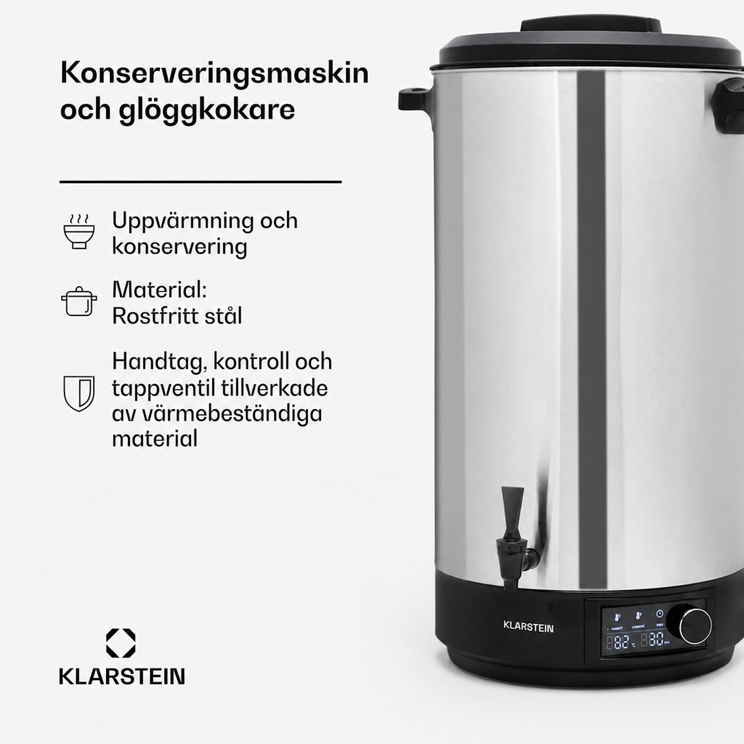 Abbey 60 konserveringsautomat dryckesdispenser 60L 100°C 180min rostfritt stål 60 L