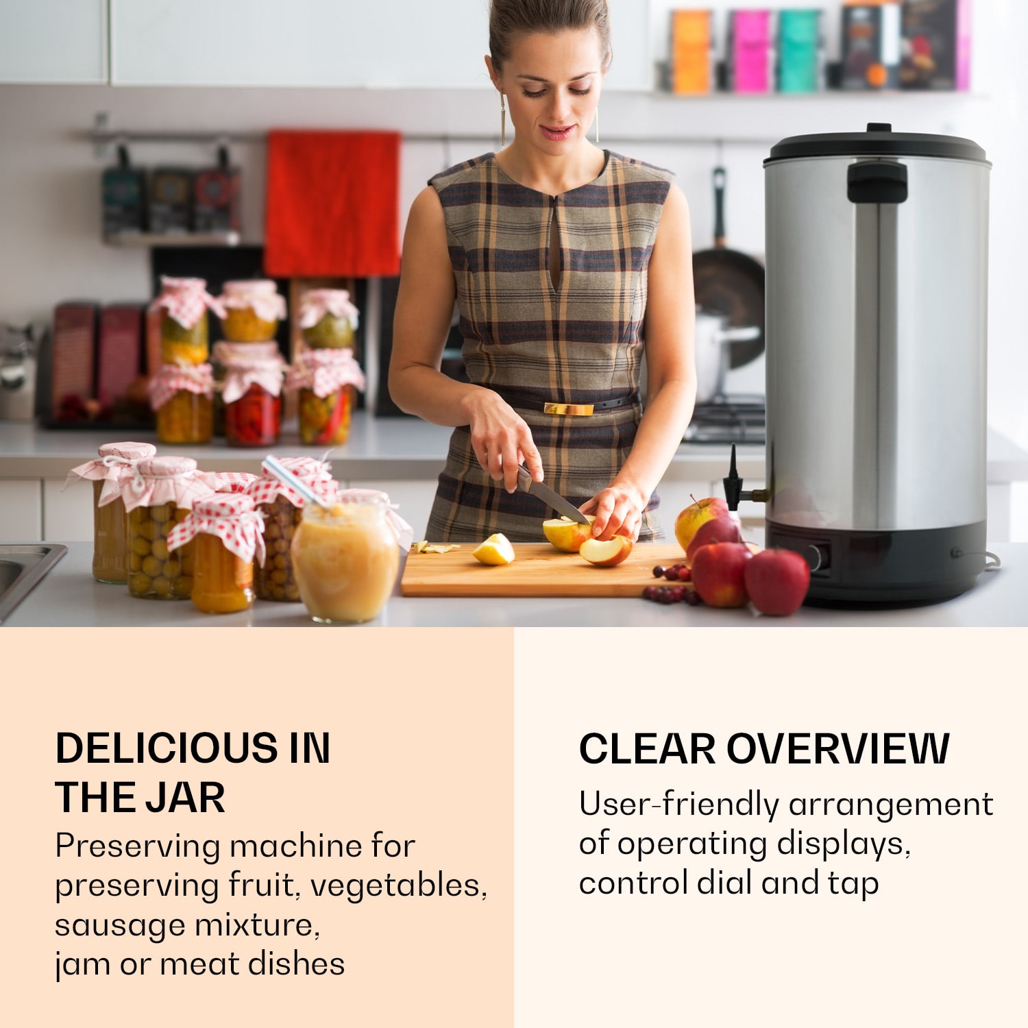 Abbey 60, befőzőautomata, italadagoló, 60 l, 100 °C, 180 perc, rozsdamentes acél 60 L