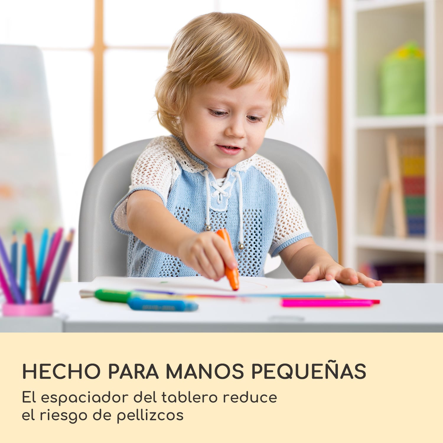 Tommi XL Juego de escritorio infantil Mesa y silla de altura regulable Ergonómica Para 4-10 años 