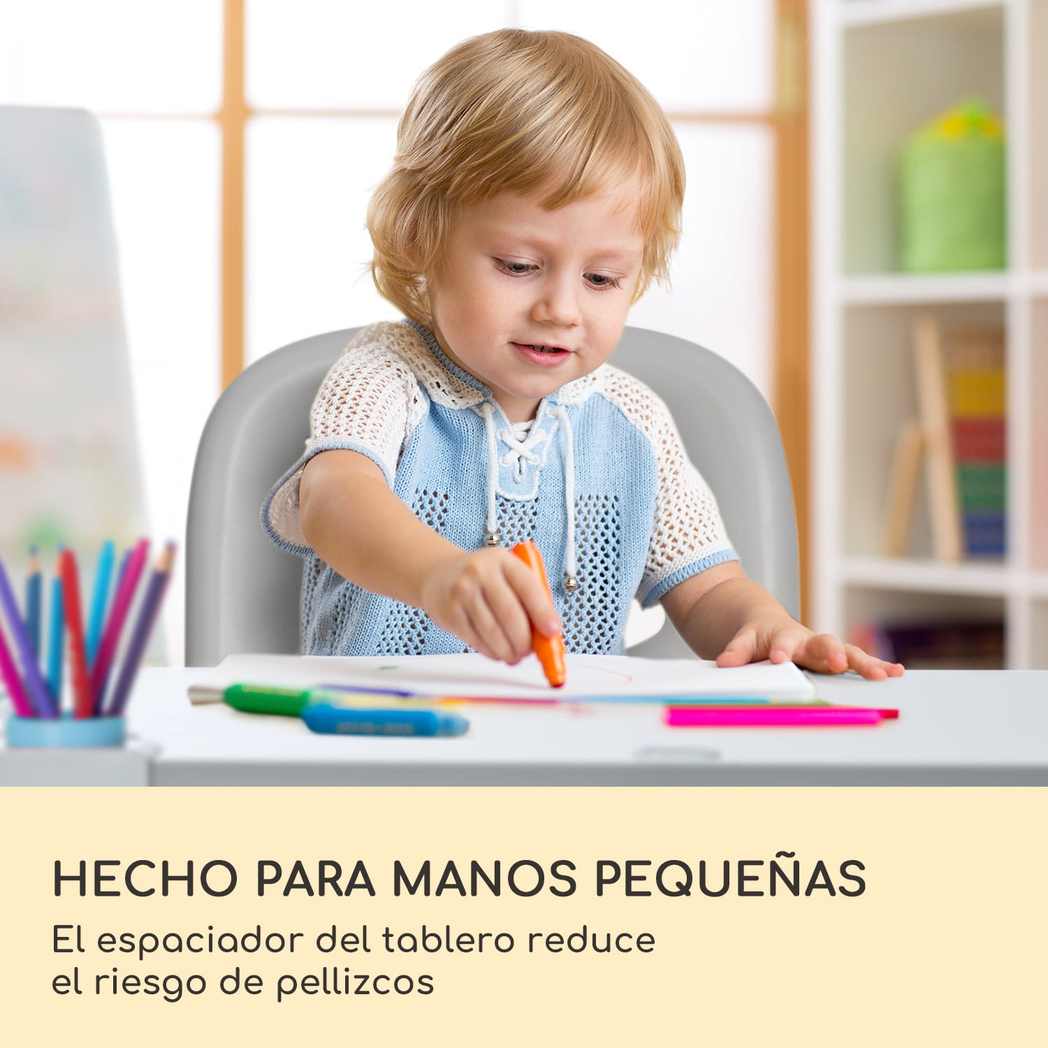 Tommi XL Juego de escritorio infantil Mesa y silla de altura regulable Ergonómica Para 4-10 años 