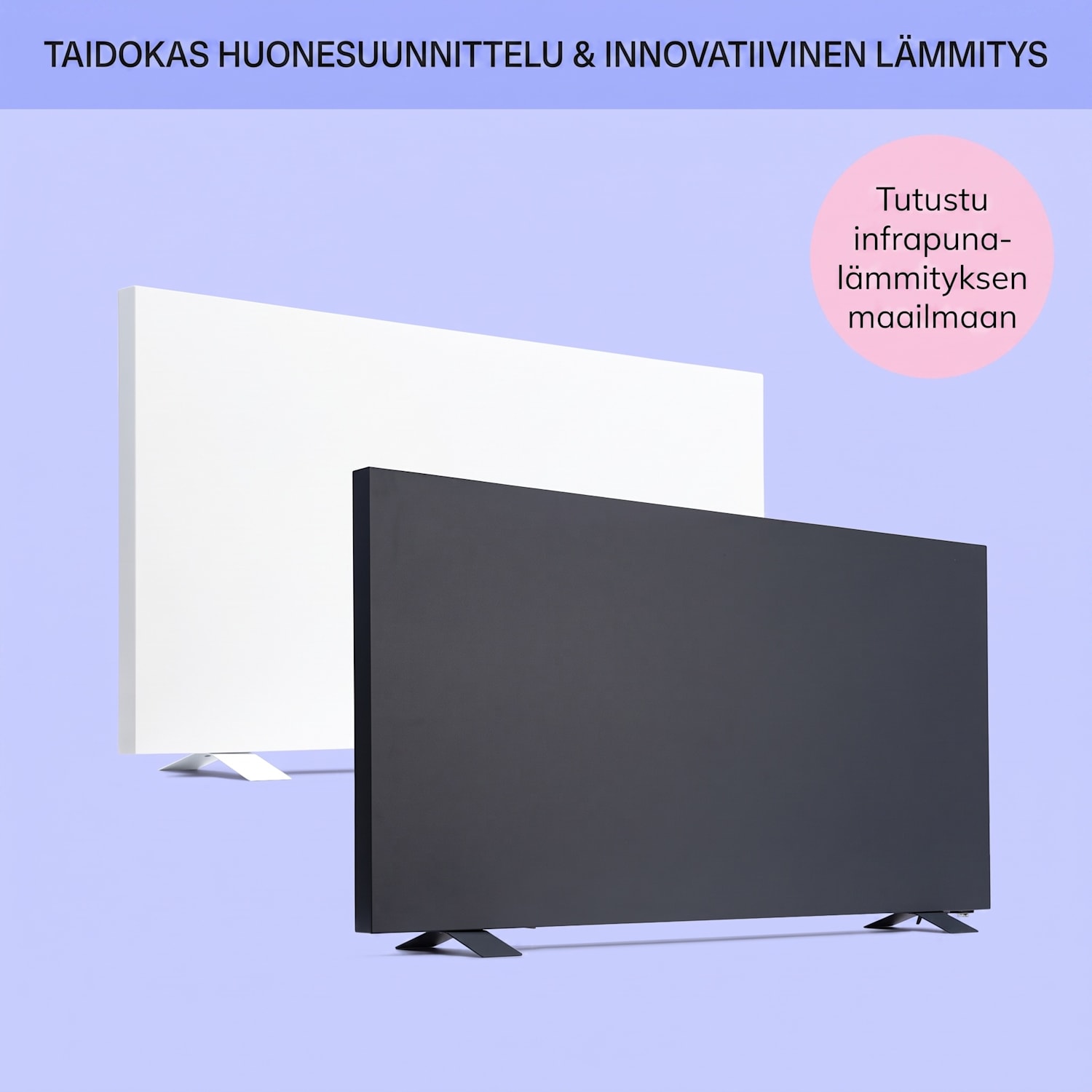Taal Smart -hybridi-infrapunalämmitin 105x56cm 750W viikkoajastin IP24 Valkoinen