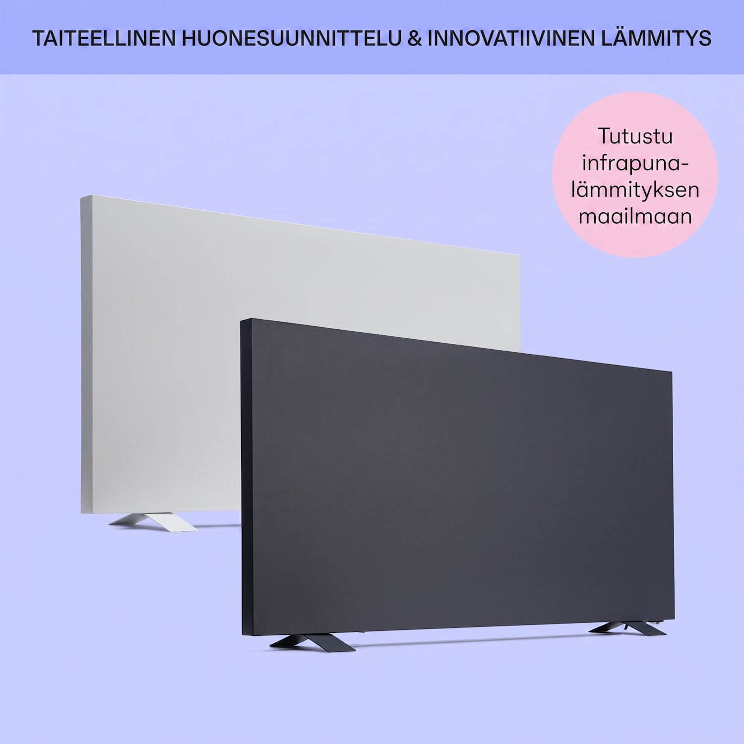 Taal Smart -hybridi-infrapunalämmitin 105x56cm 750W viikkoajastin IP24 Antrasiitti