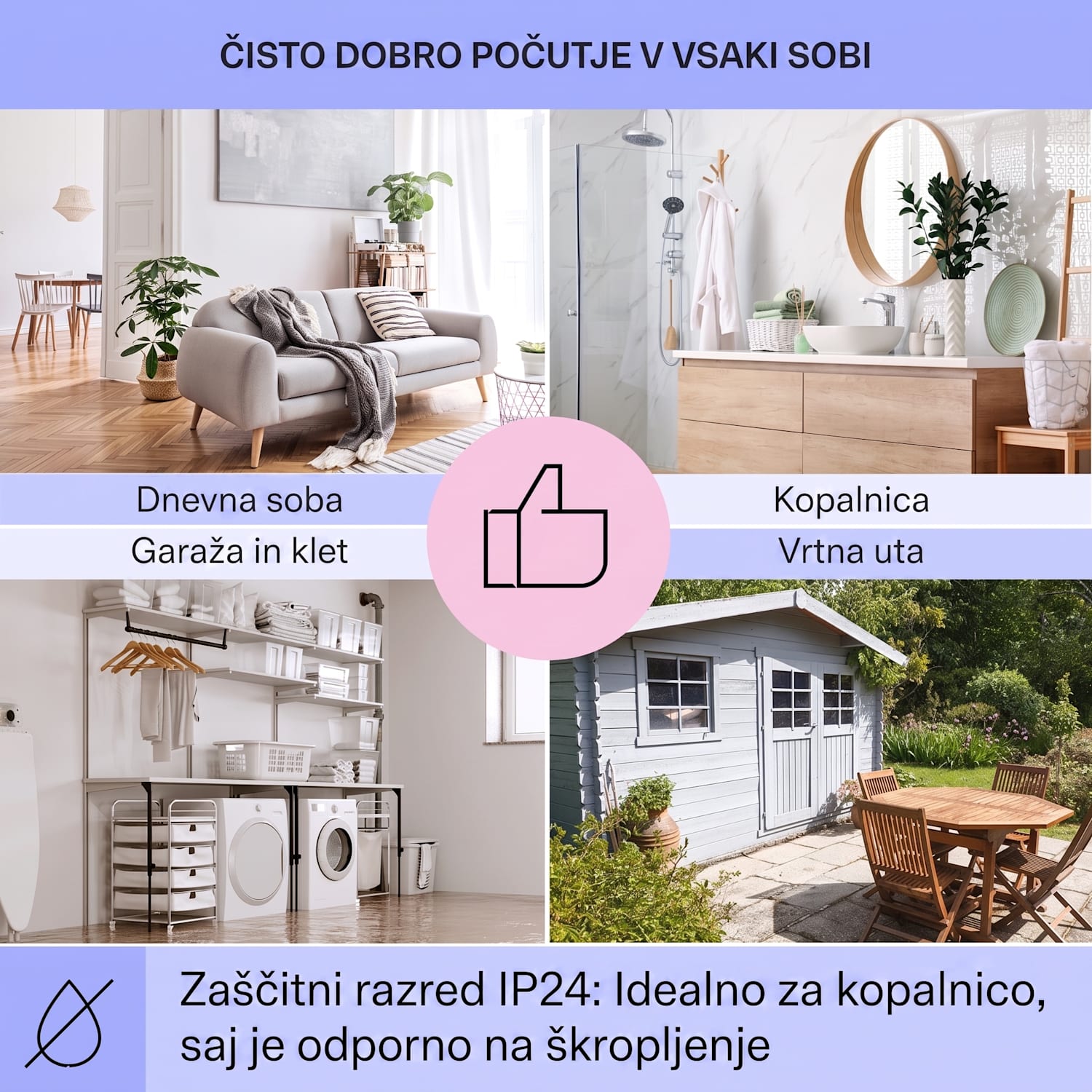 Taal Smart, hibridni infrardeči grelnik, 105x56cm, 750W, tedenski časovnik, IP24 Antracit