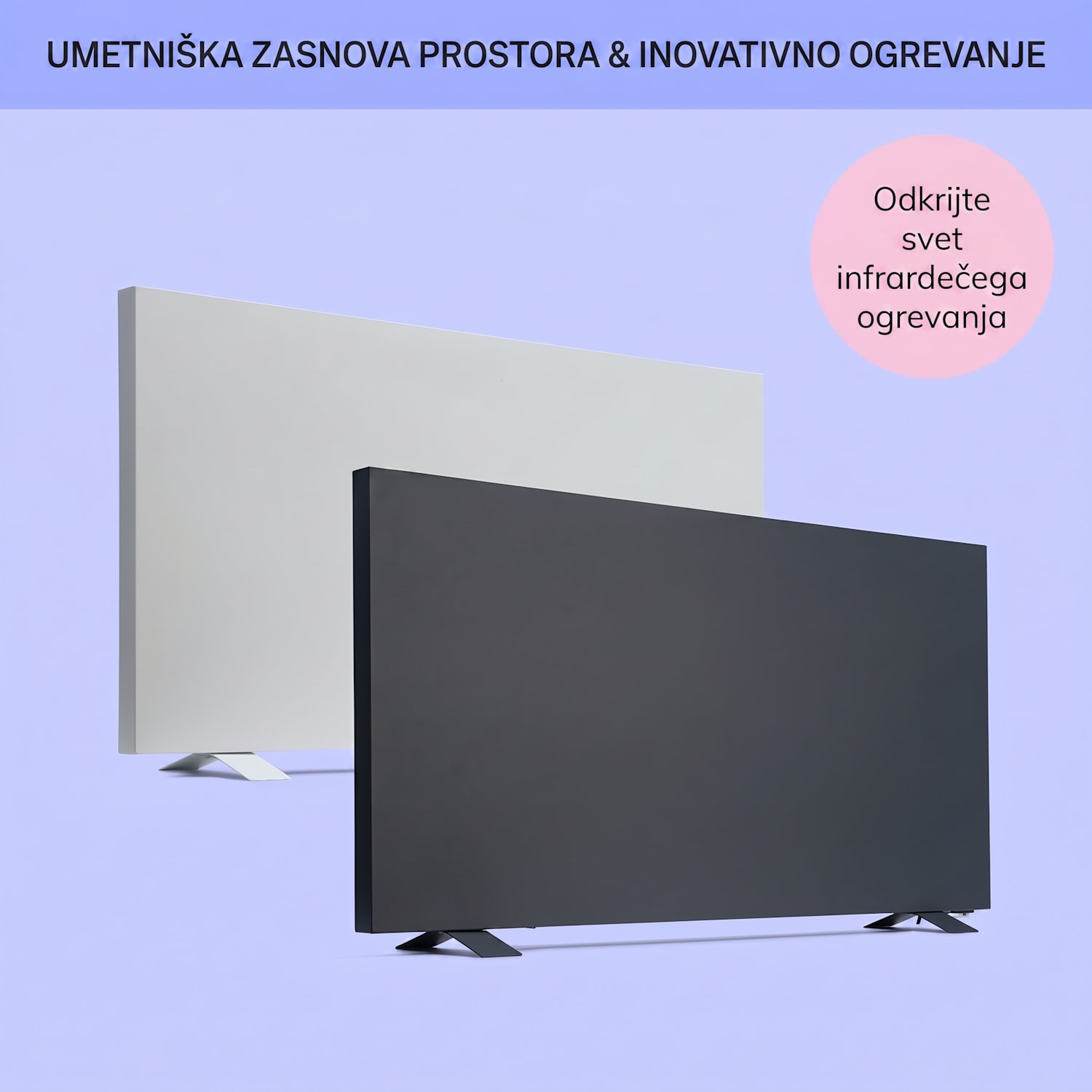 Taal Smart, hibridni infrardeči grelnik, 105x56cm, 750W, tedenski časovnik, IP24 Antracit