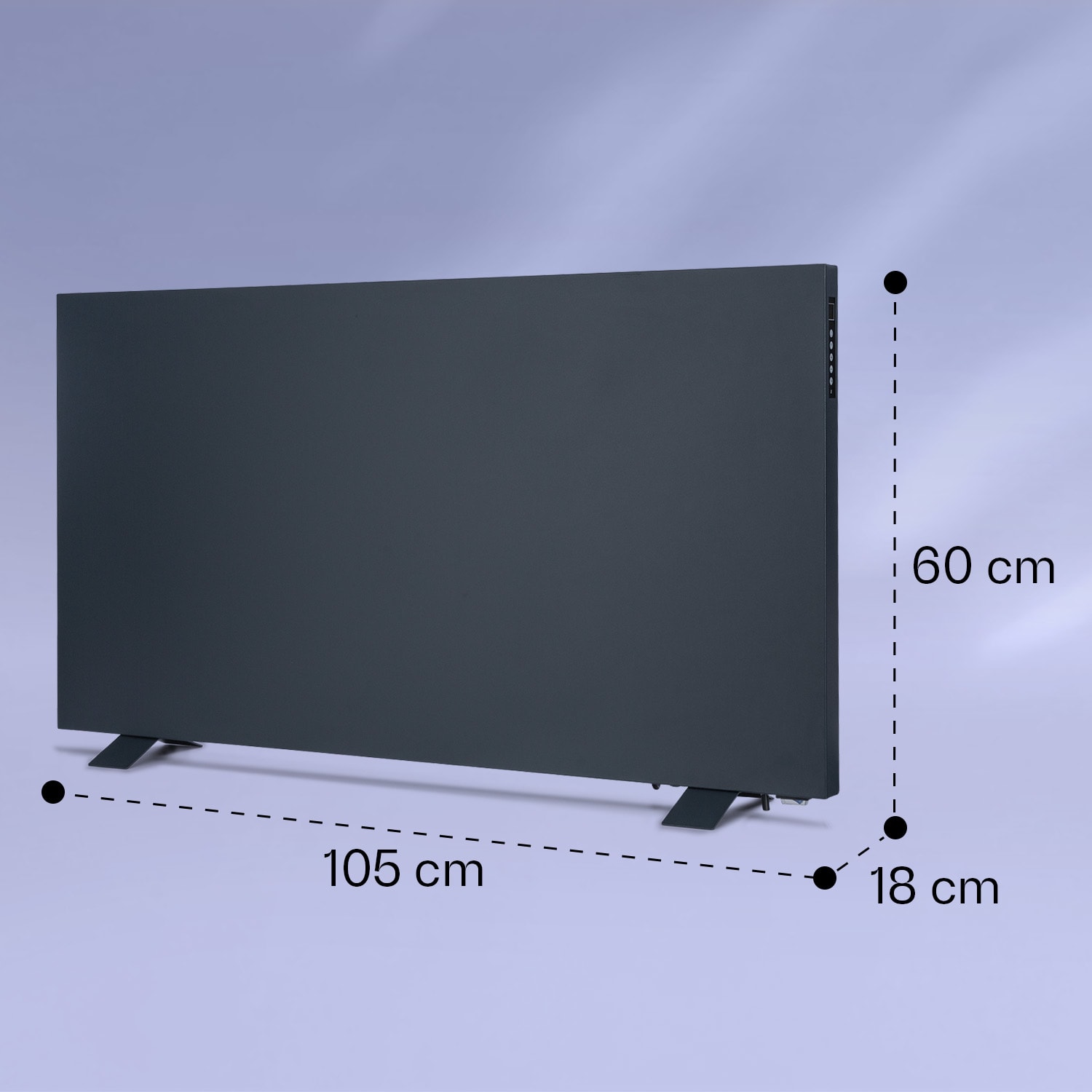 Taal Smart Calefactor híbrido por infrarrojos 105x56cm 750W Temporizador semanal IP24 Antracita