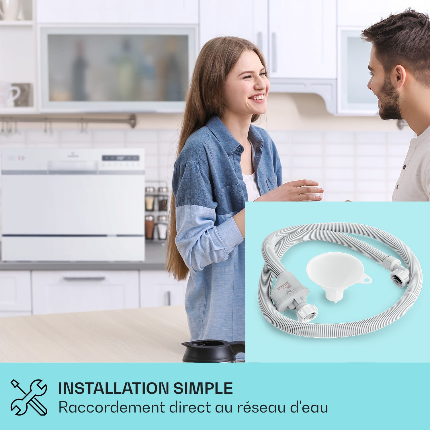 Amazonia 6 Smart Lave-vaisselle Contrôle par application pose libre 1380 W 