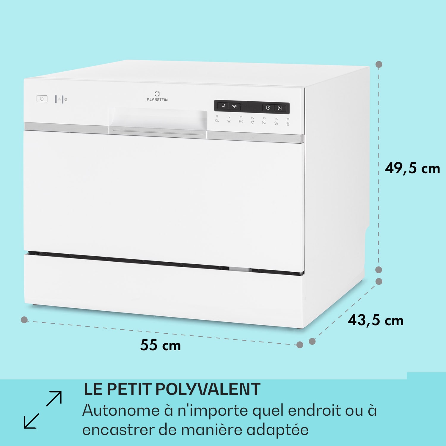 Amazonia 6 Smart Lave-vaisselle Contrôle par application pose libre 1380 W 