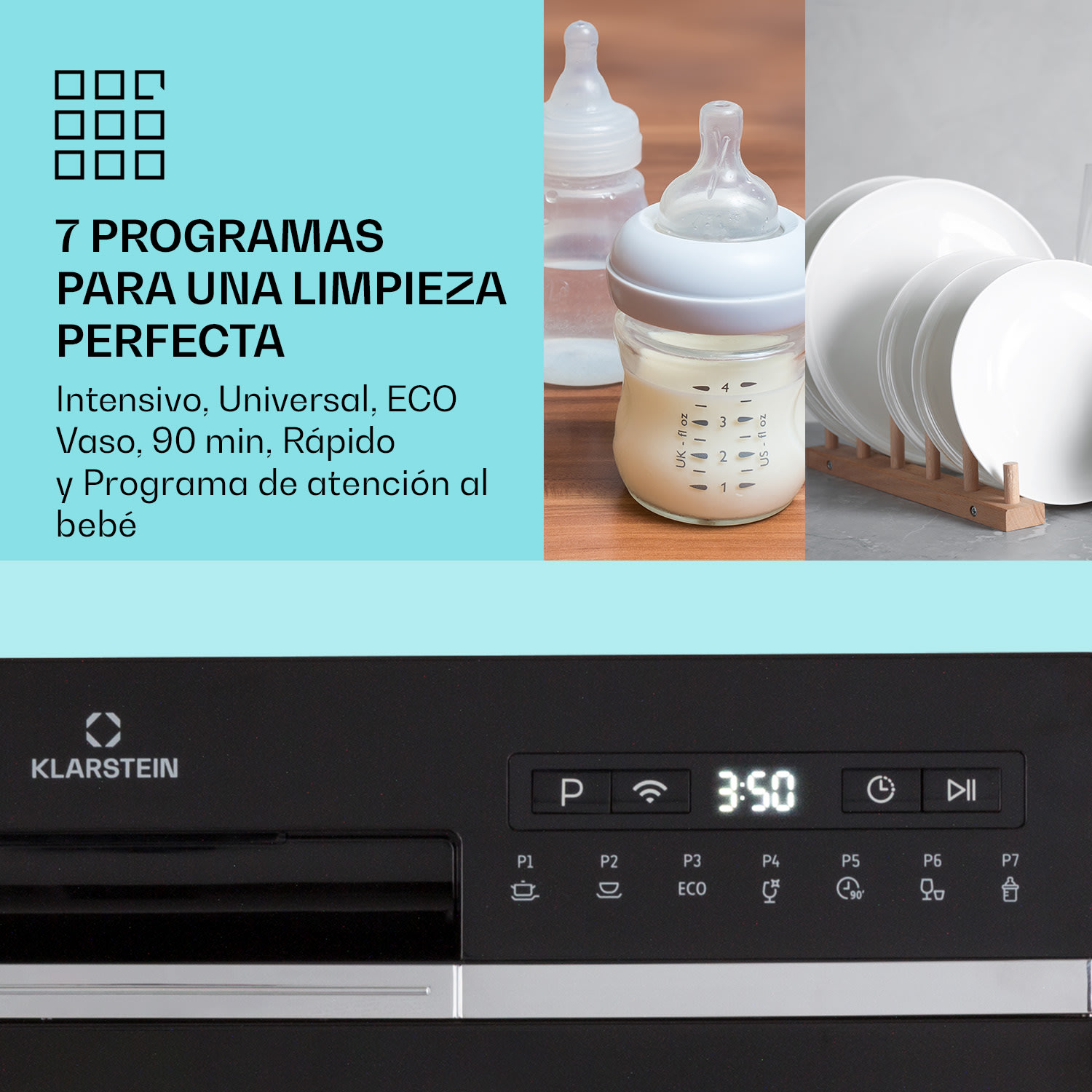 Amazonia 6 Smart Lavavajillas control por app independiente 1380W 