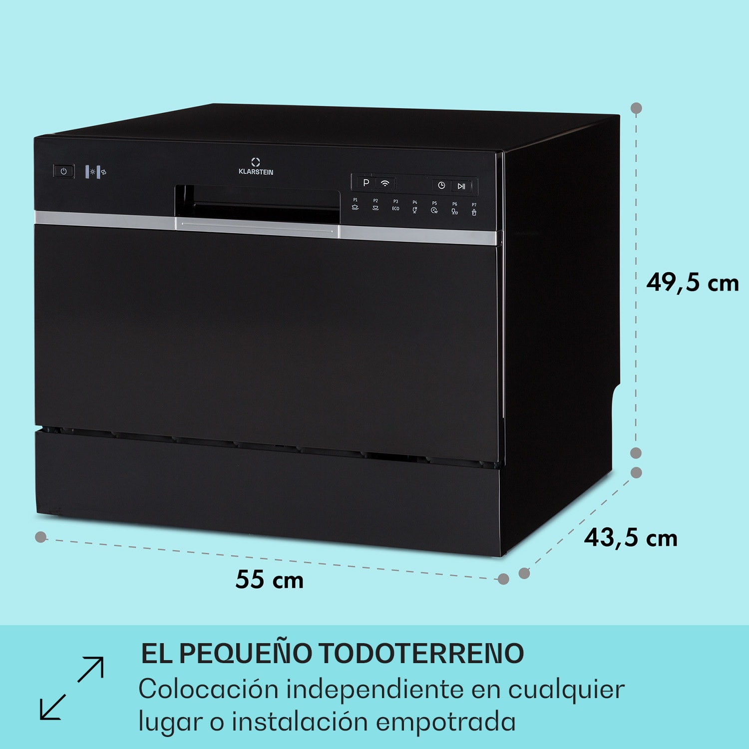 Amazonia 6 Smart Lavavajillas control por app independiente 1380W 