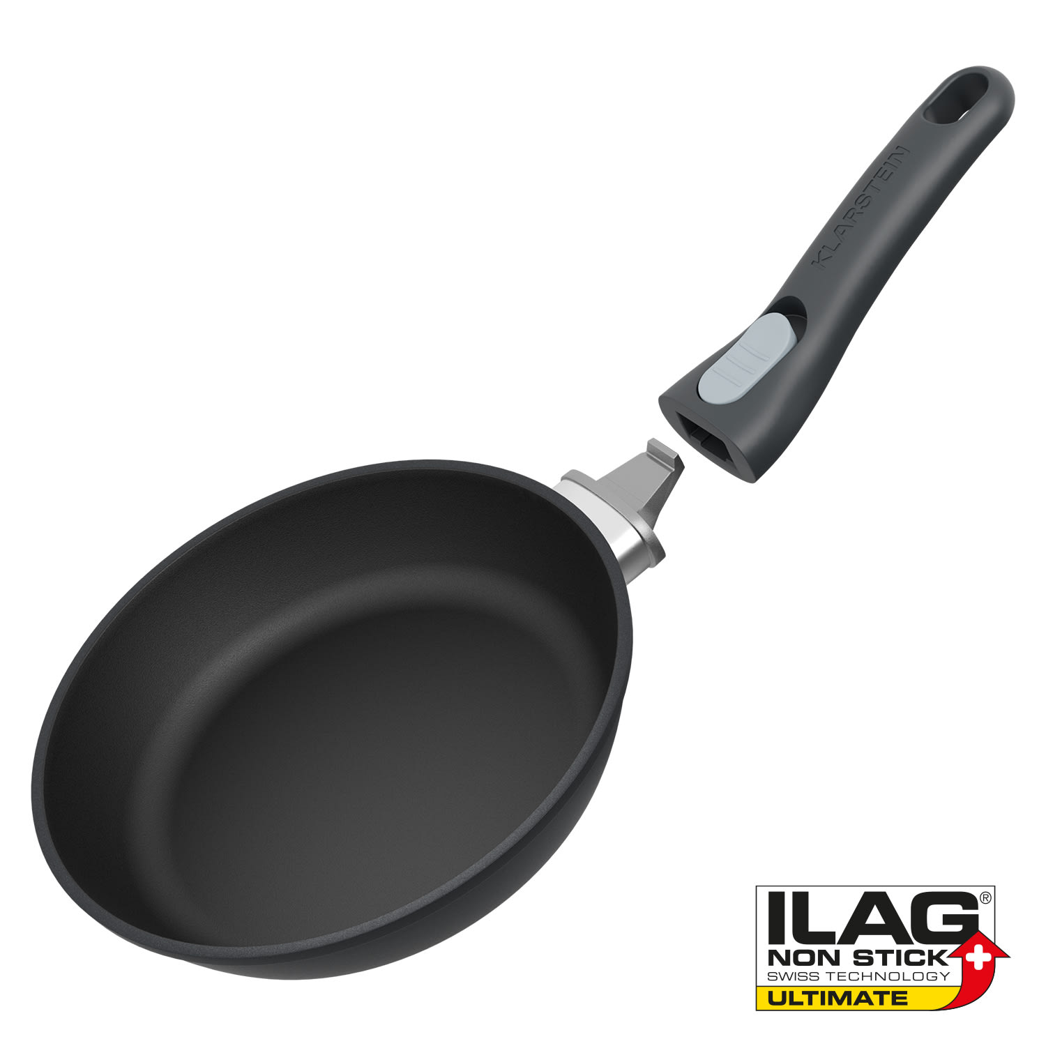Noto Endurance Bratpfanne Ø20 cm geschmiedetes Aluminium abnehmbarer Griff 20 cm | Anthrazit
