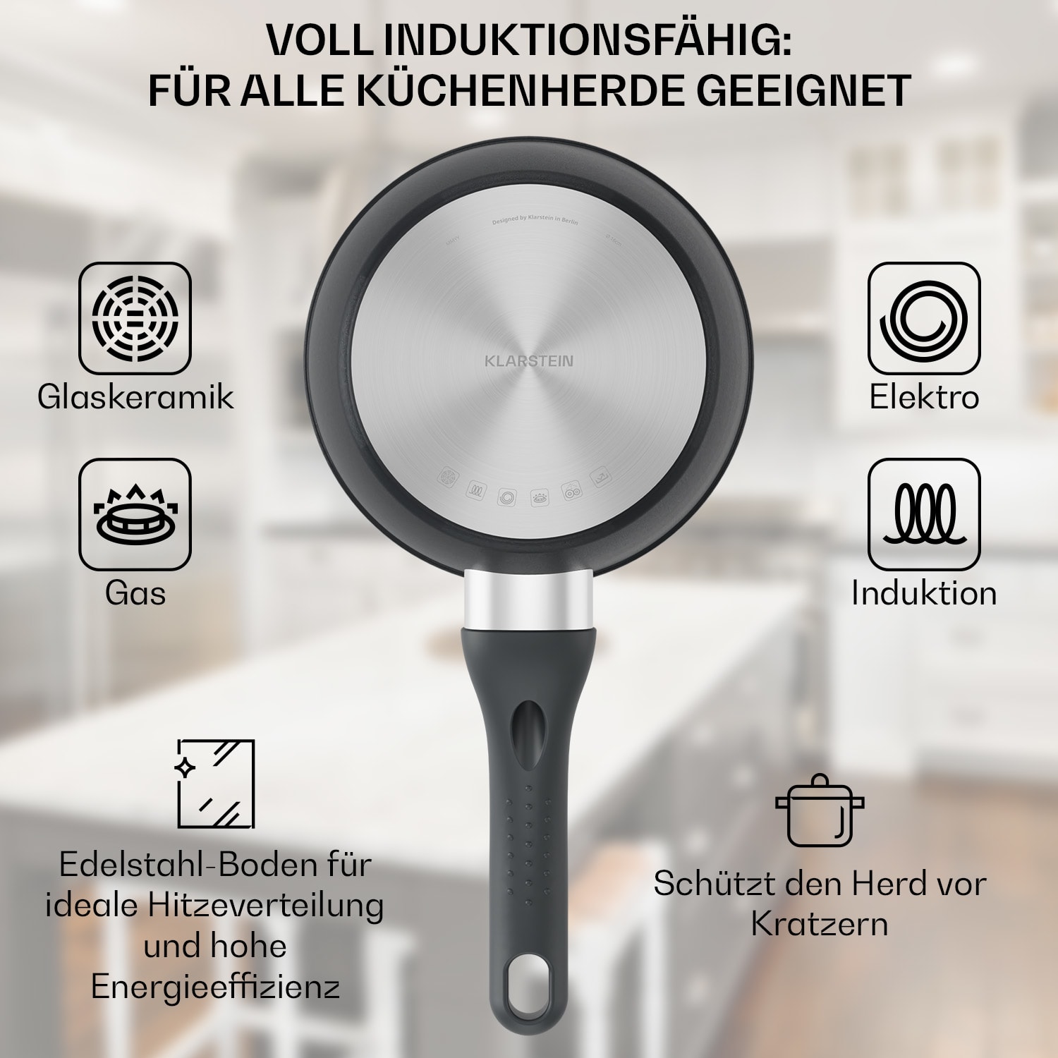 Noto Endurance Kasserolle Ø16cm geschmiedetes Aluminium Induktion Antihaft 