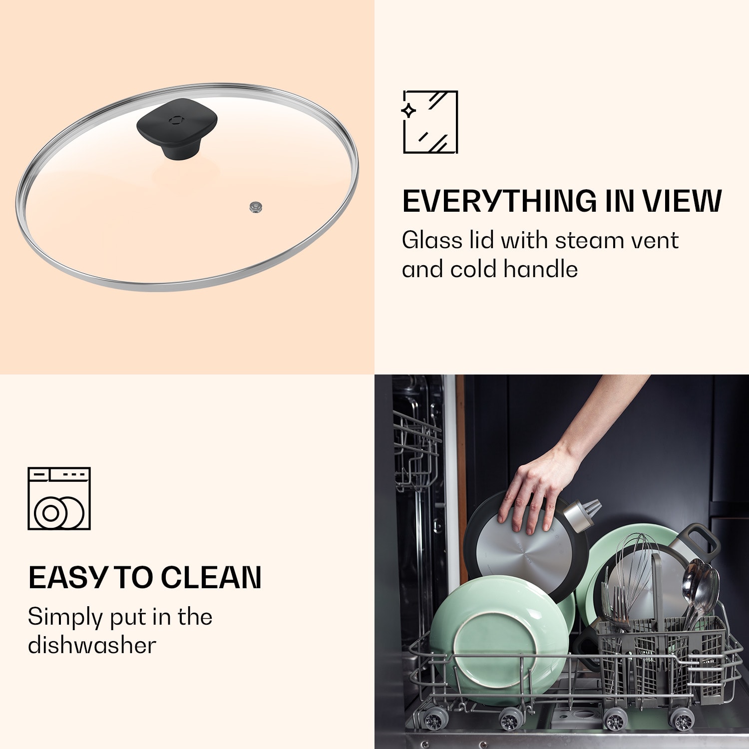 Noto Endurance, hrnec, Ø28cm, kovaný hliník, poklice, nepřilnavý povrch Induction PTFE