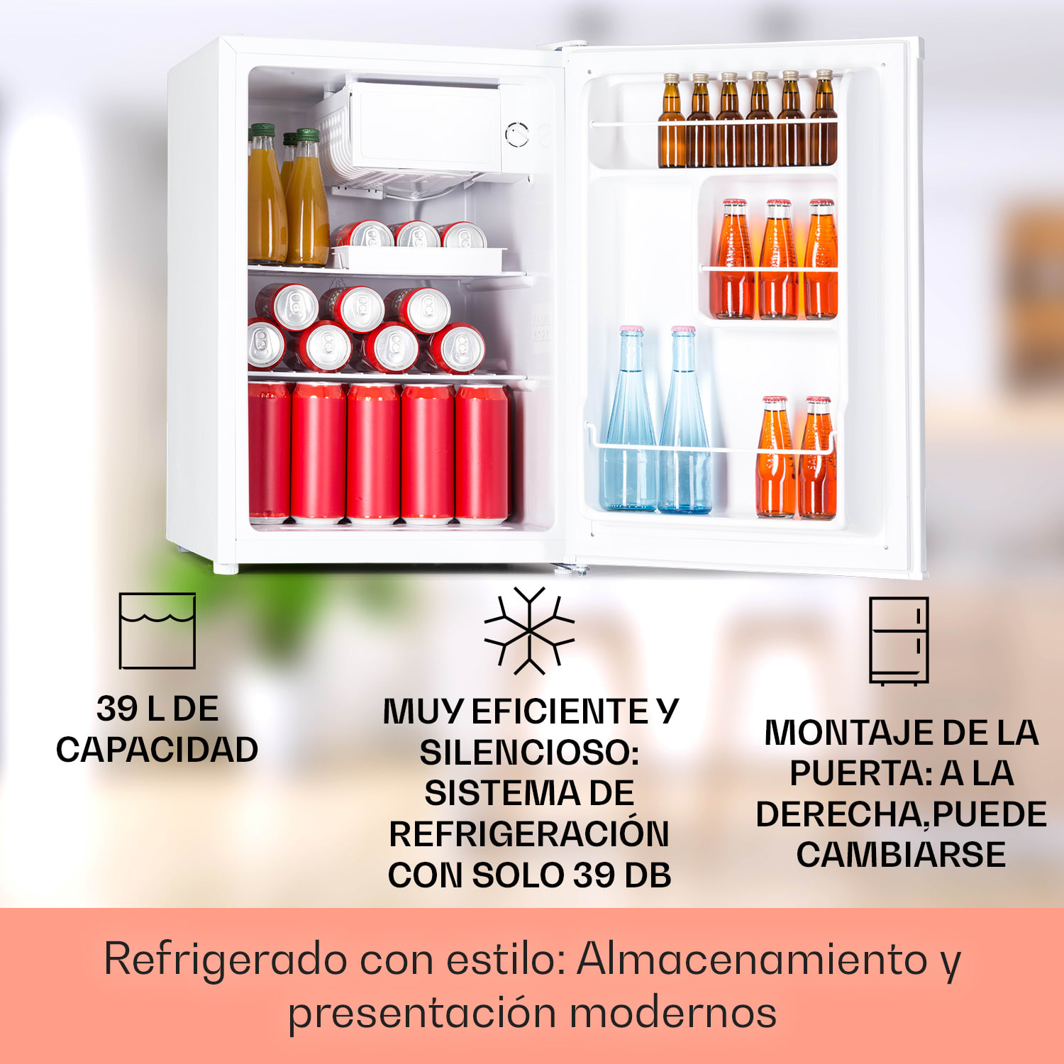 Fargo 67 frigorífico minibar 67 litros / 4 litros congelador compacto Blanco