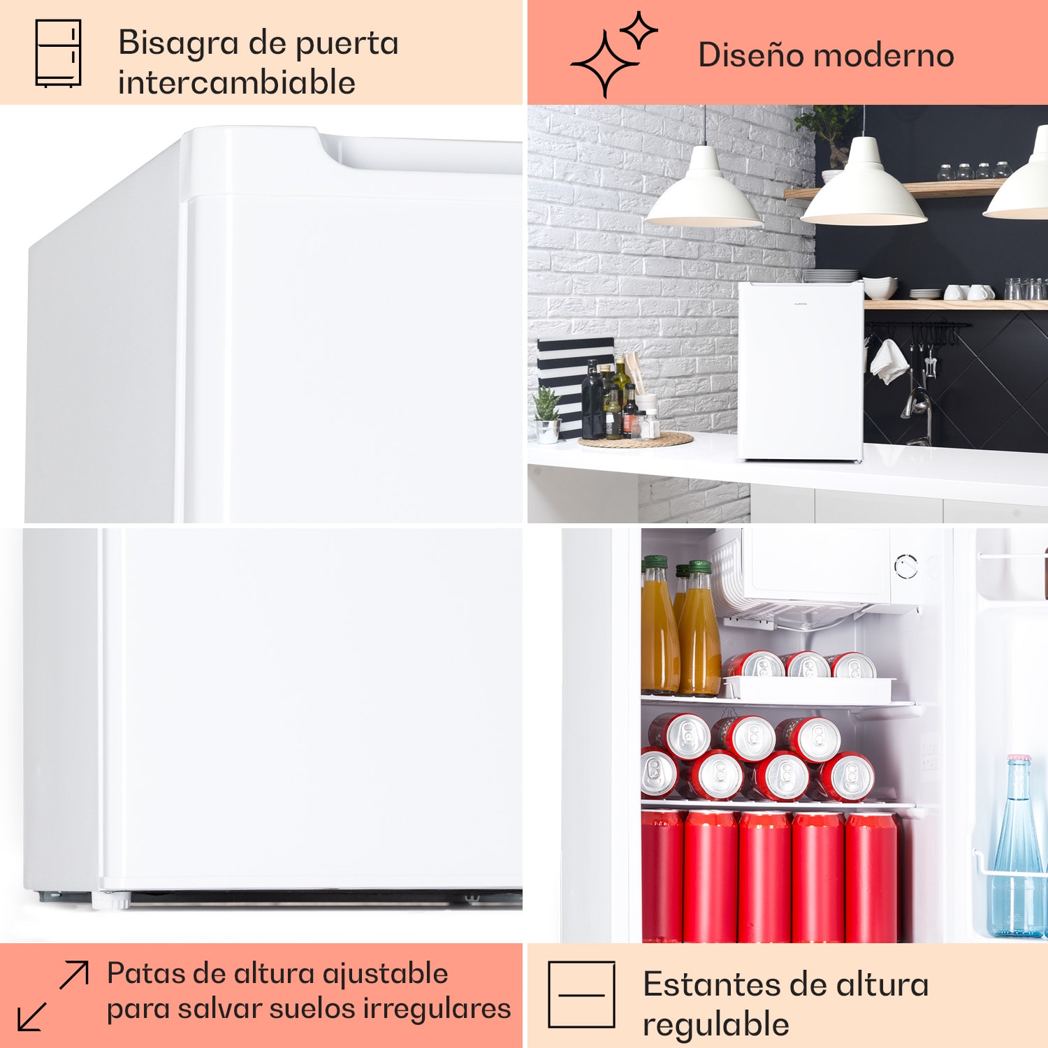 Fargo 67 frigorífico minibar 67 litros / 4 litros congelador compacto Blanco
