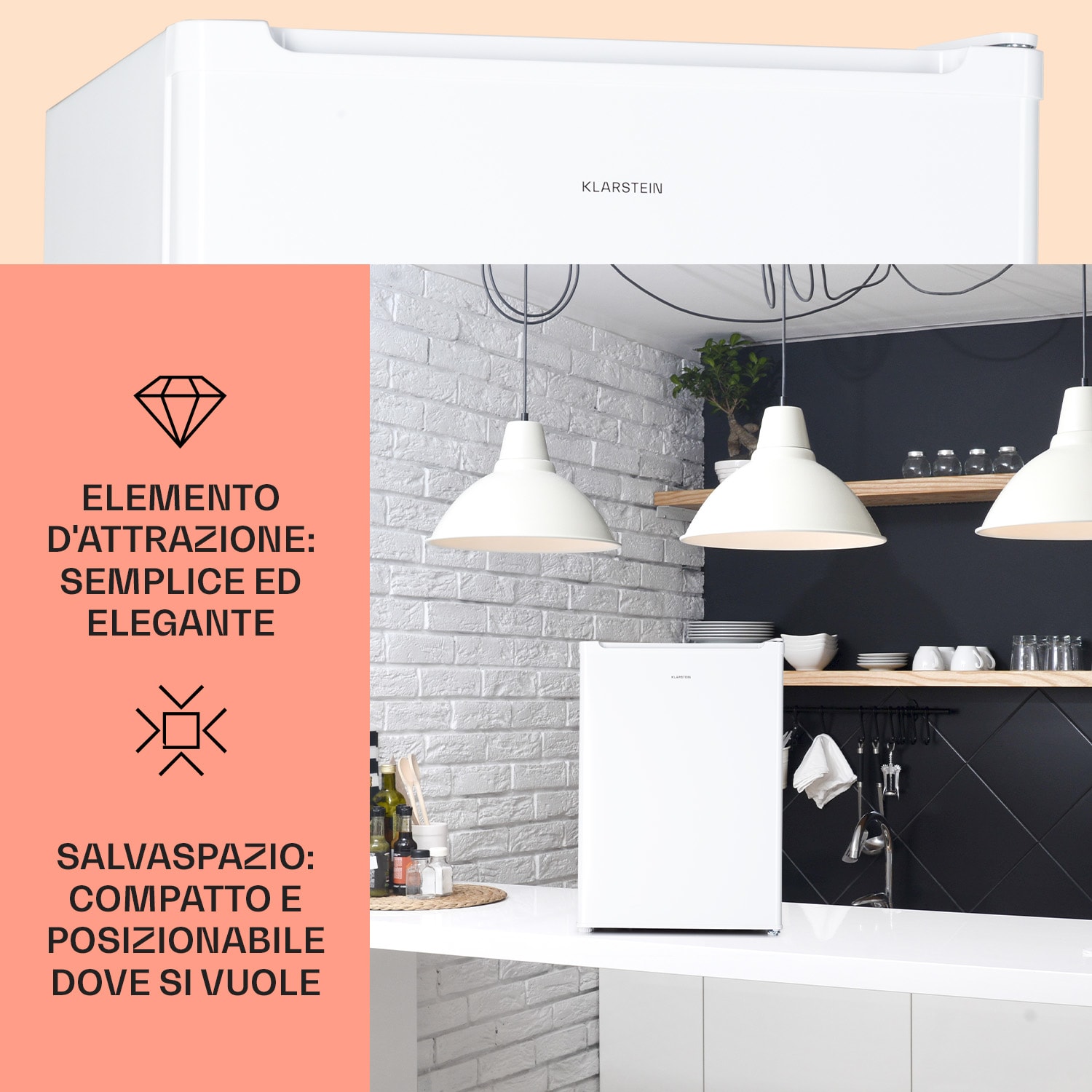 Fargo 67 Frigorifero Minibar 67 litri / 4 litri vano congelatore compatto Bianco