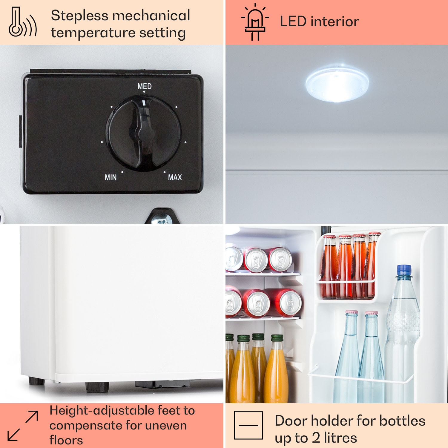 Happy Hour 38, mini hladnjak, minibar, hladnjak za piće, 38 litara, 26 dB 38 Ltr | Bijela